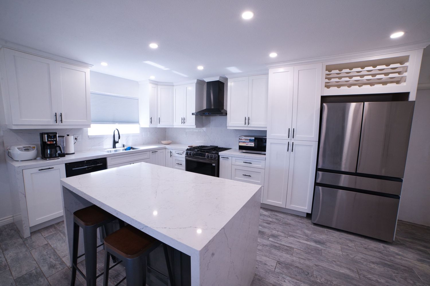 communal kitchen area at 1st Care Facility, home based RCFE, residential care facility for elderly in Highland, CA