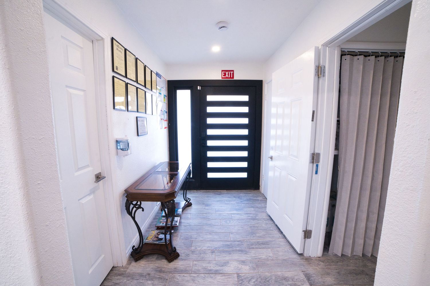 front door entryway of 1st Care Facility, home based RCFE, residential care facility for elderly in Highland, CA