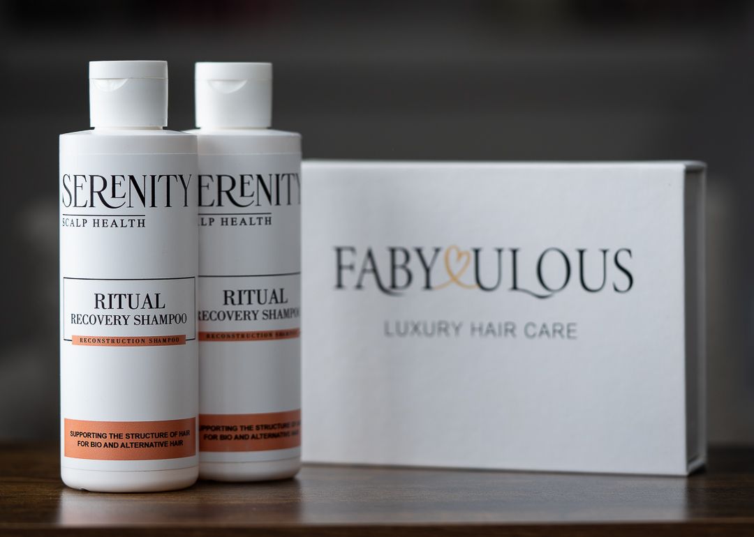 Close up product shot of hair treatments
