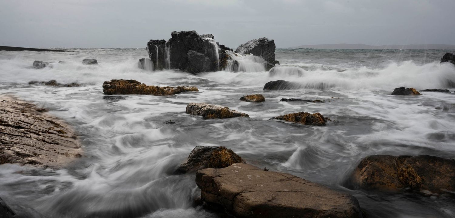 slow shutter speed image of beachscape