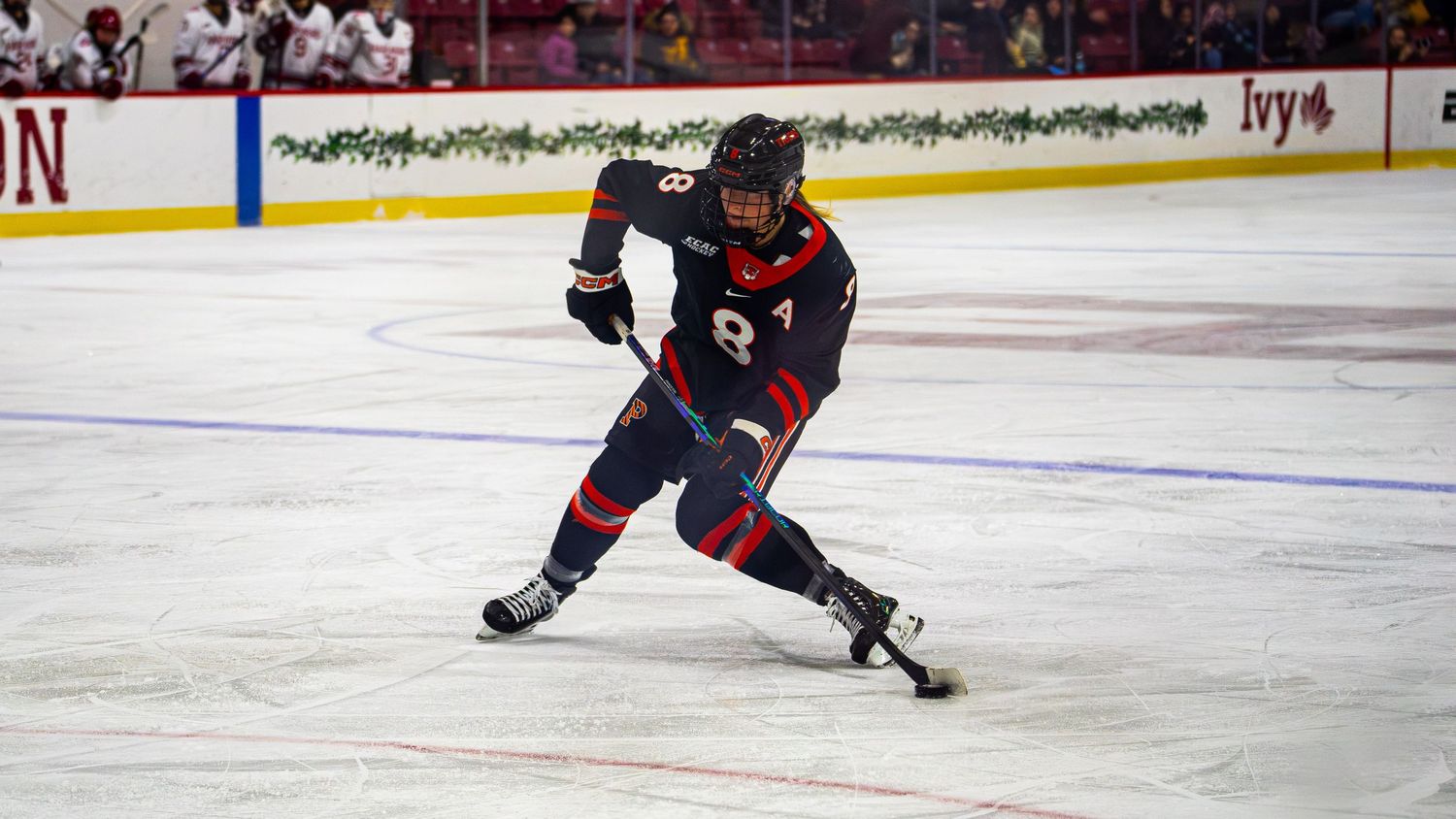 live action women's ice hockey shoot