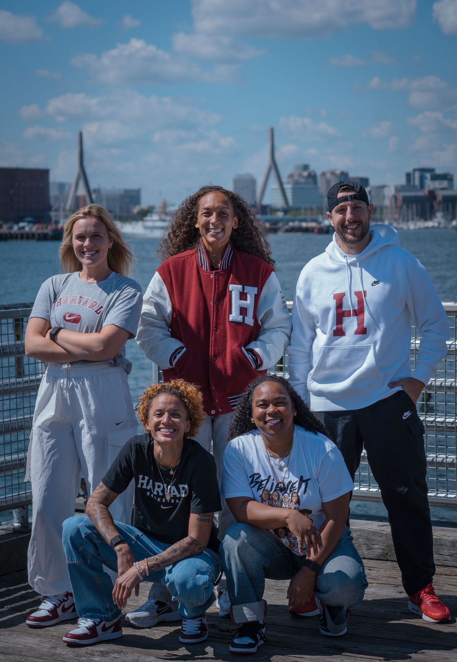 dramatic high-contrast media day for women's basketball recruit.