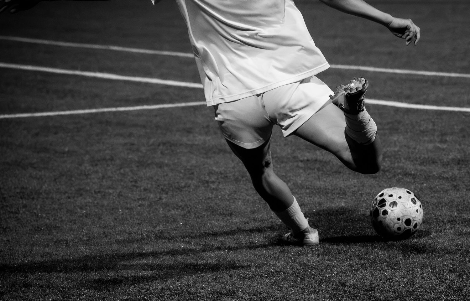 live action women's soccer photography