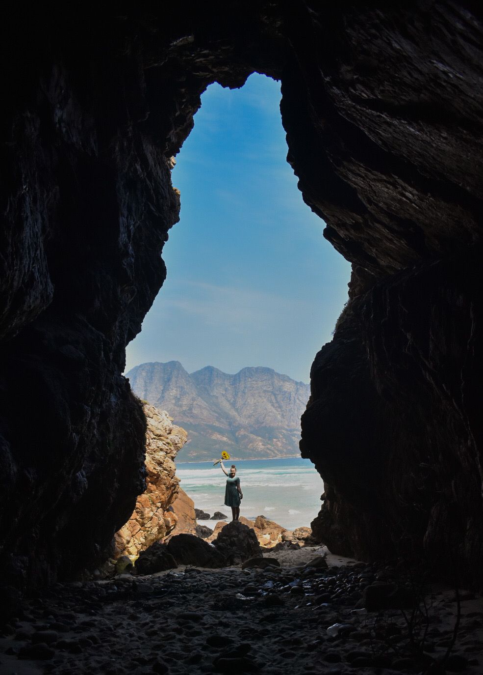 Candid photograph of a magical cave in Cape Town
