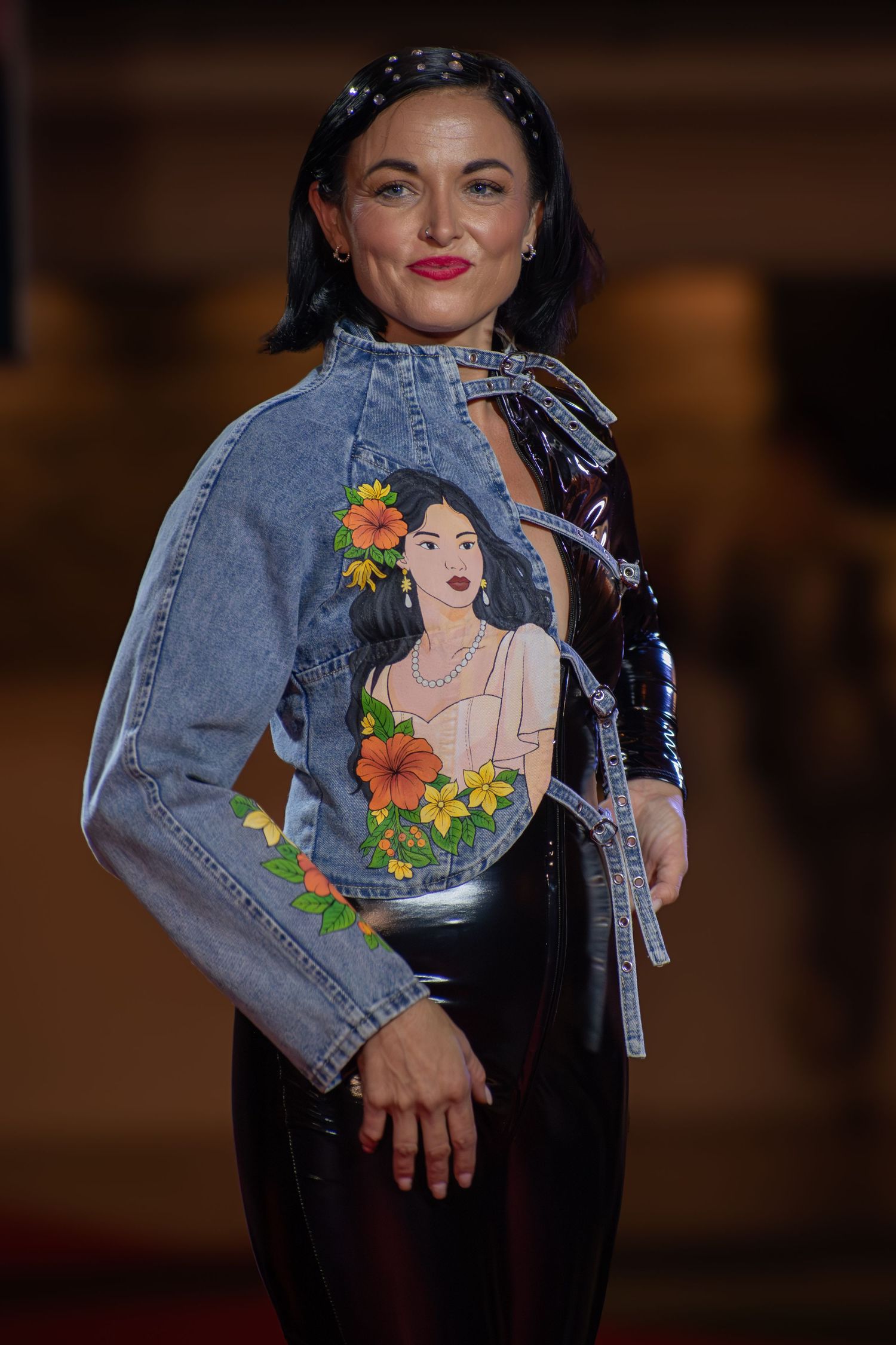 Close-up of statement accessories during a live fashion show in Brisbane.