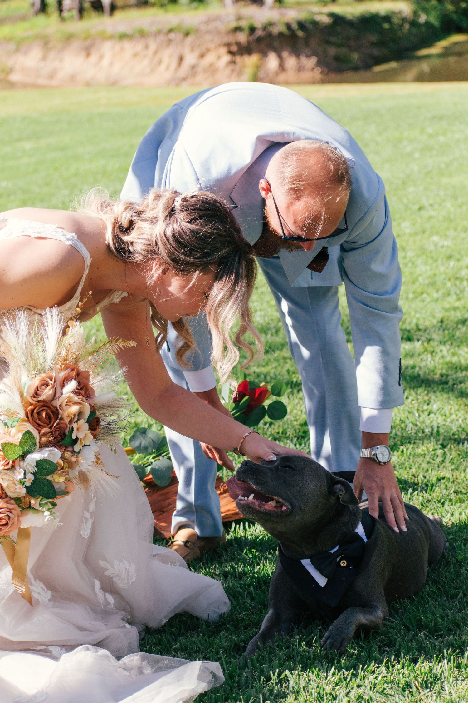 Candid picture of the fur baby stealing the show.