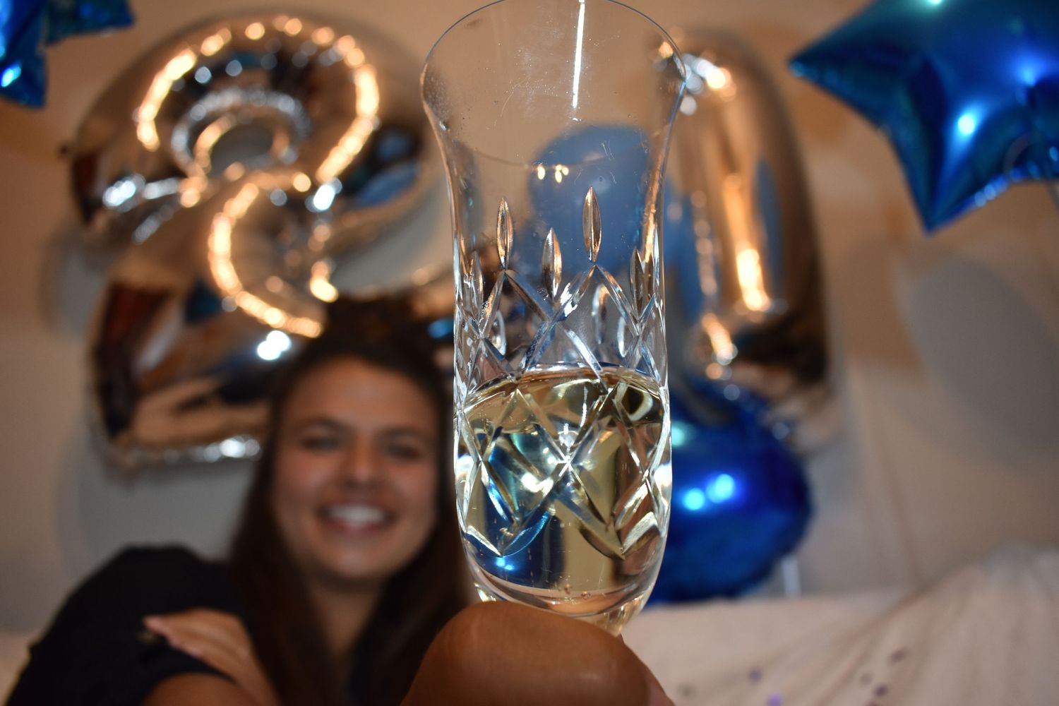 Celebrating a birthday with bubbles in South Africa.