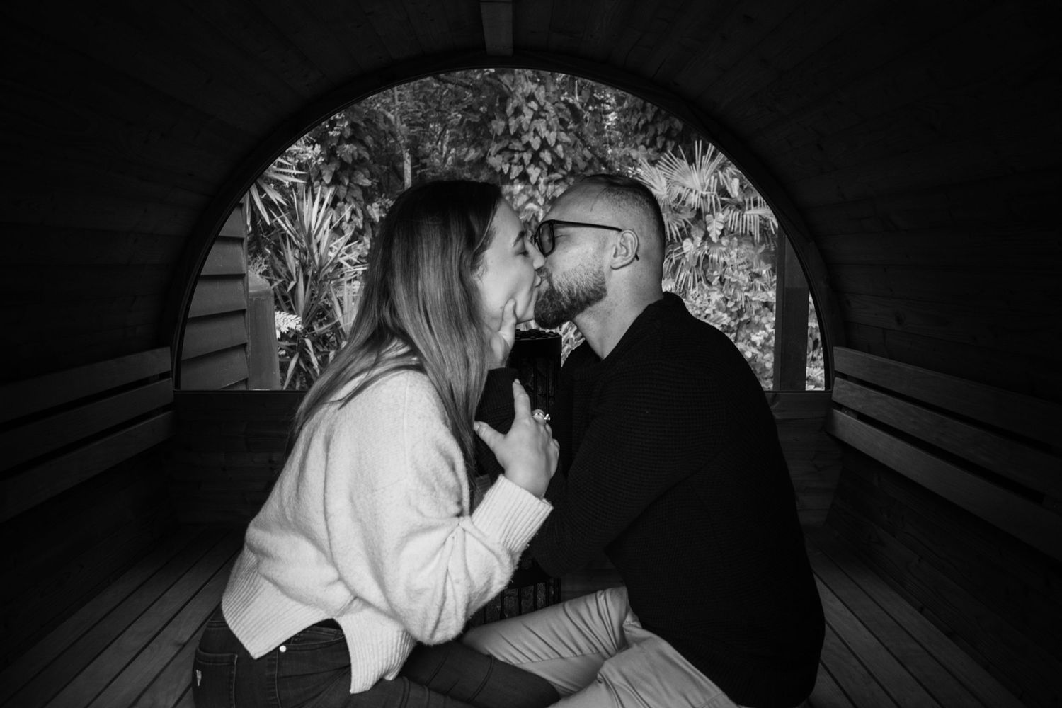 Couple celebrating their engagement in Brisbane.