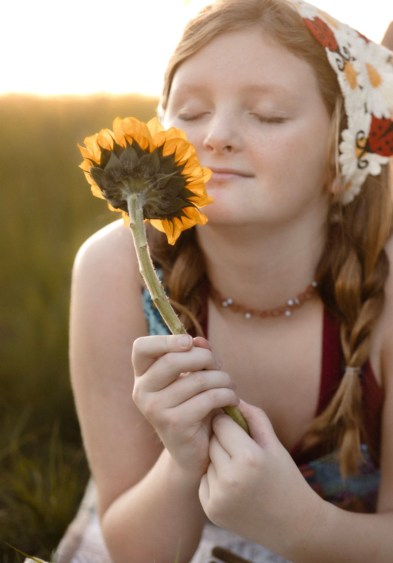 Teen Photoshoot in sunflower fields, Huntsville, Al