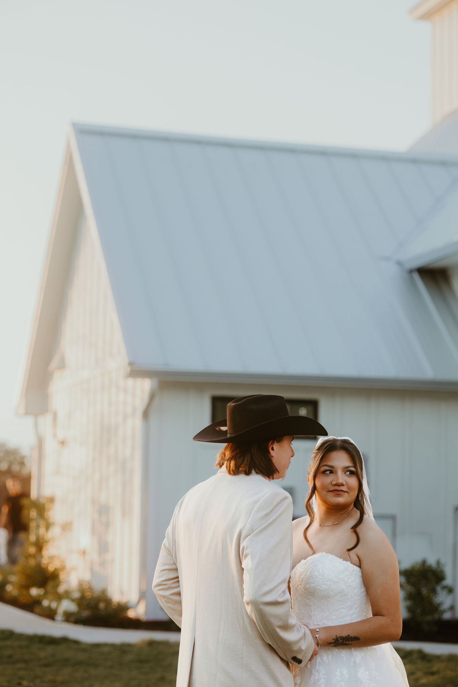 Bride and groom wedding portrait.
