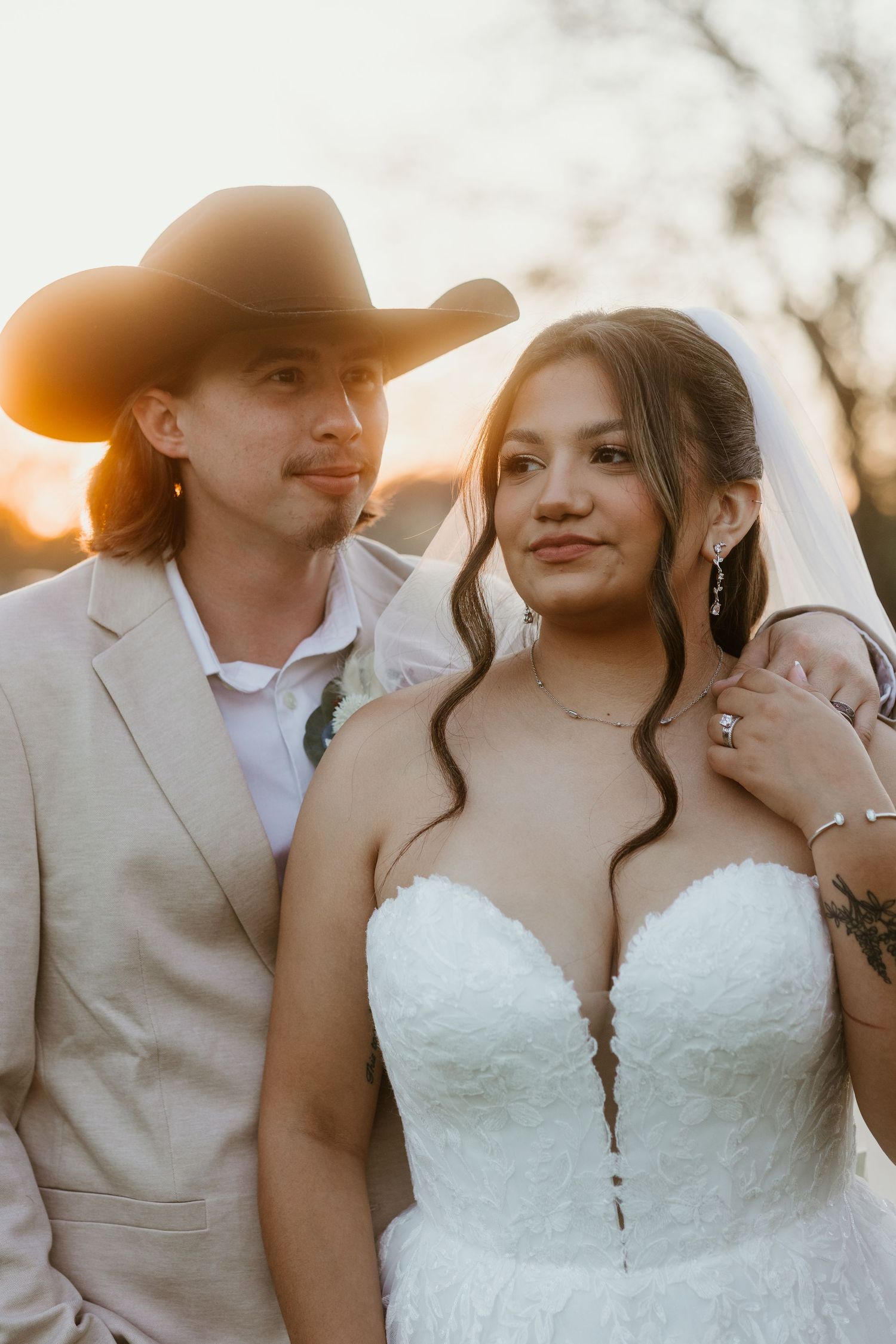 Bride and groom portraits.