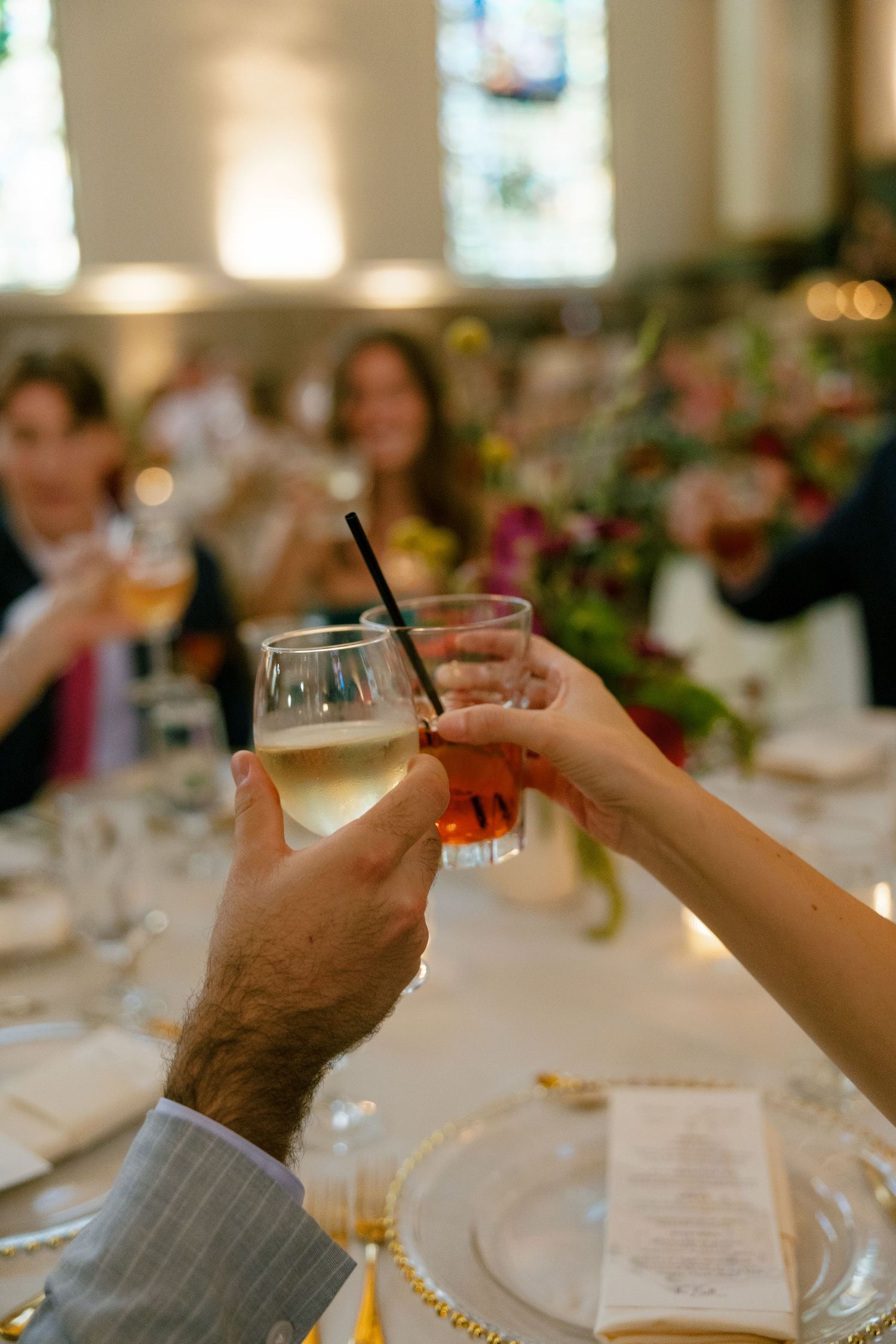 cheers, reception, wedding photos