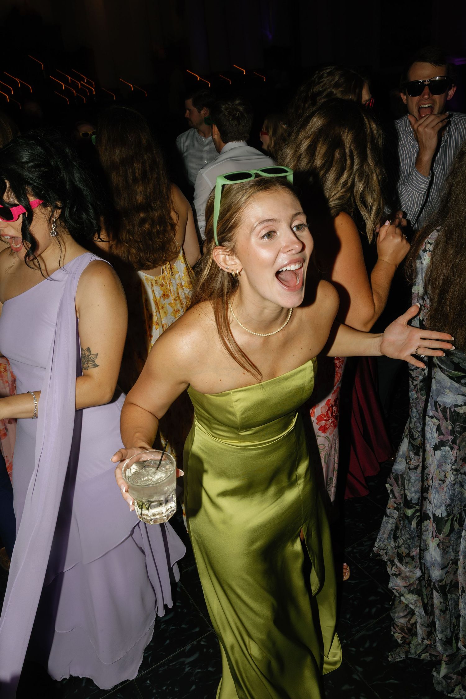 dance floor, reception, film photography