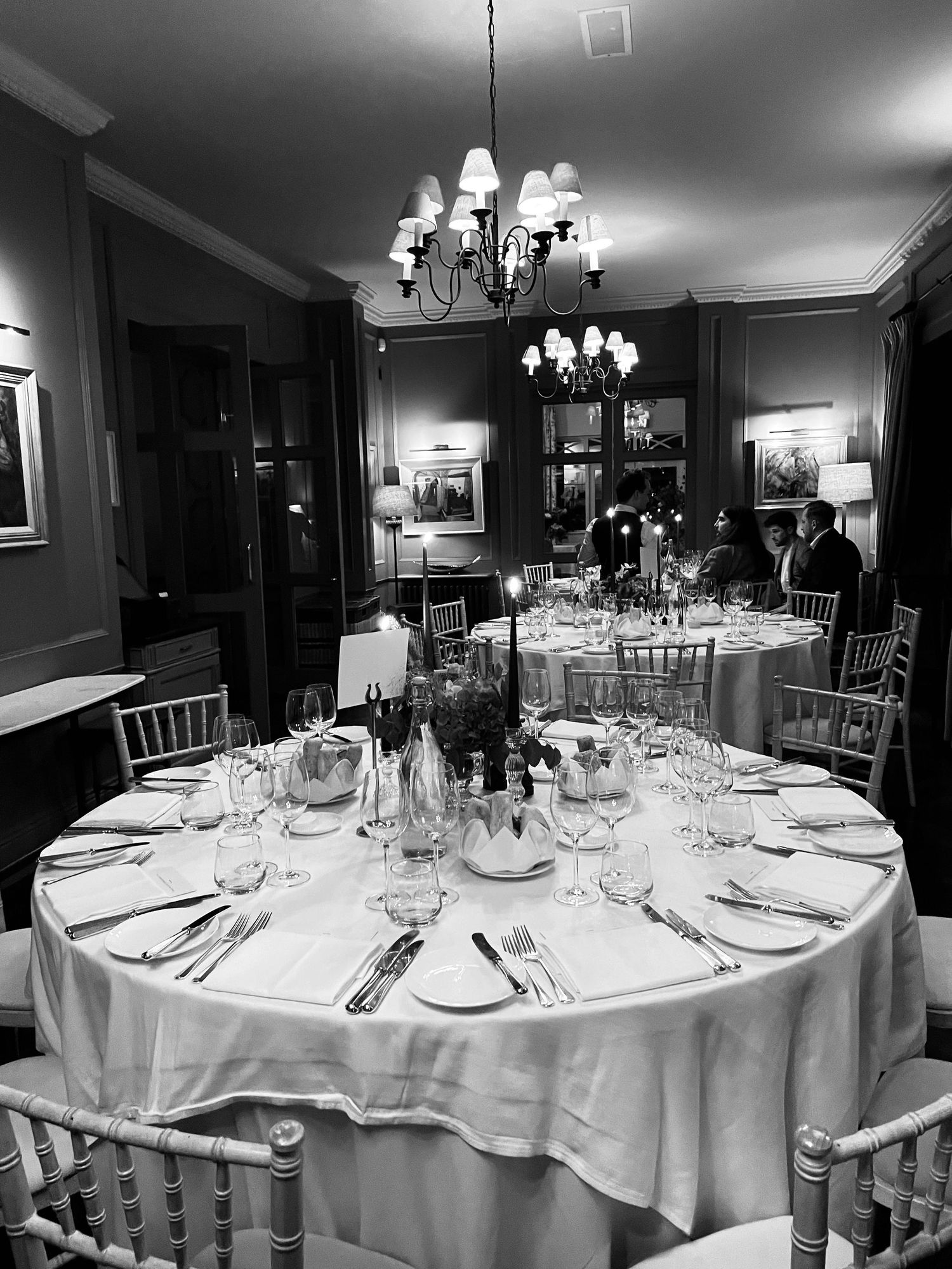 Professional photography documenting a private dinner party with friends