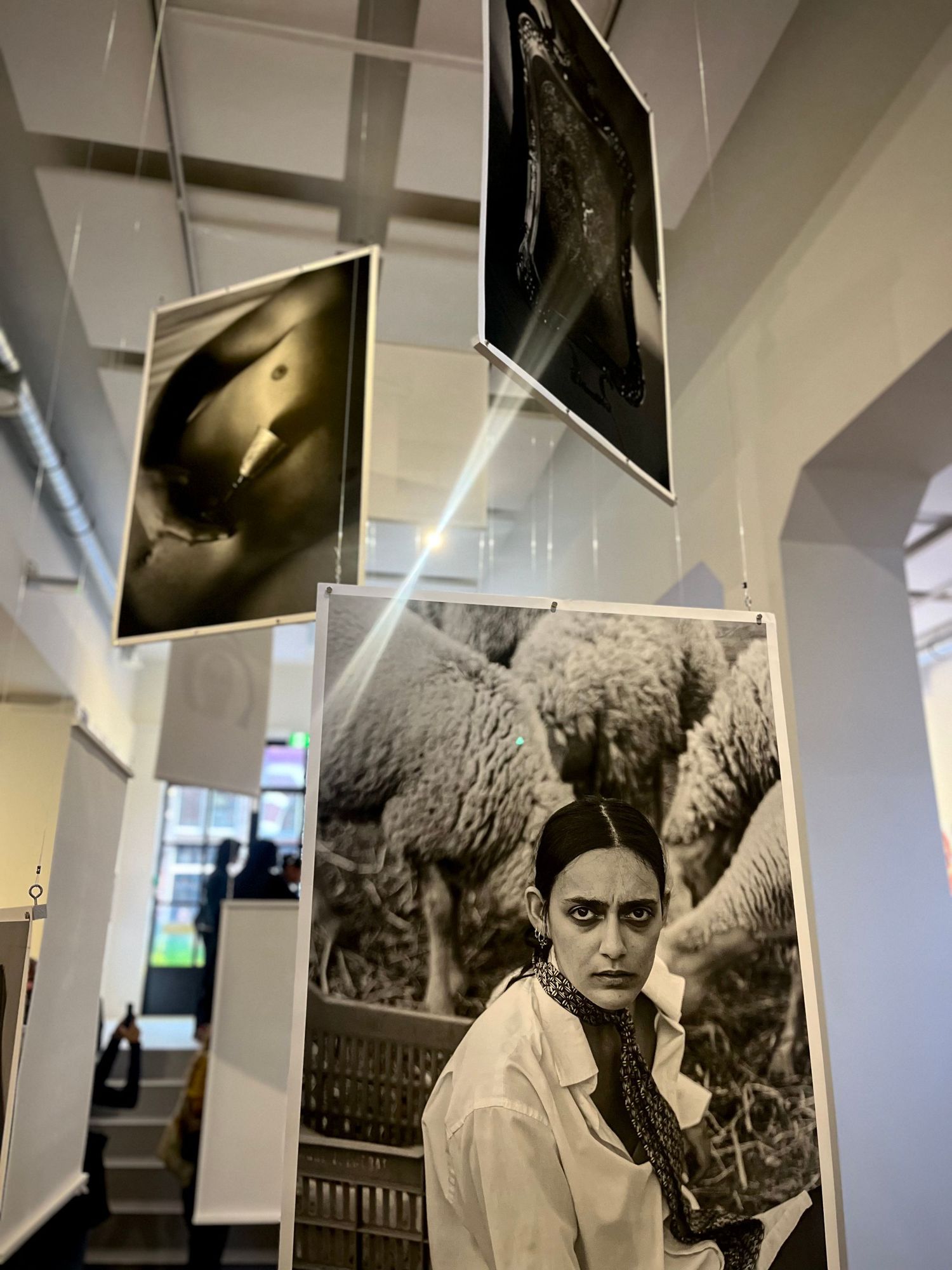 Photography of gallery visit highlighting creators and their artwork