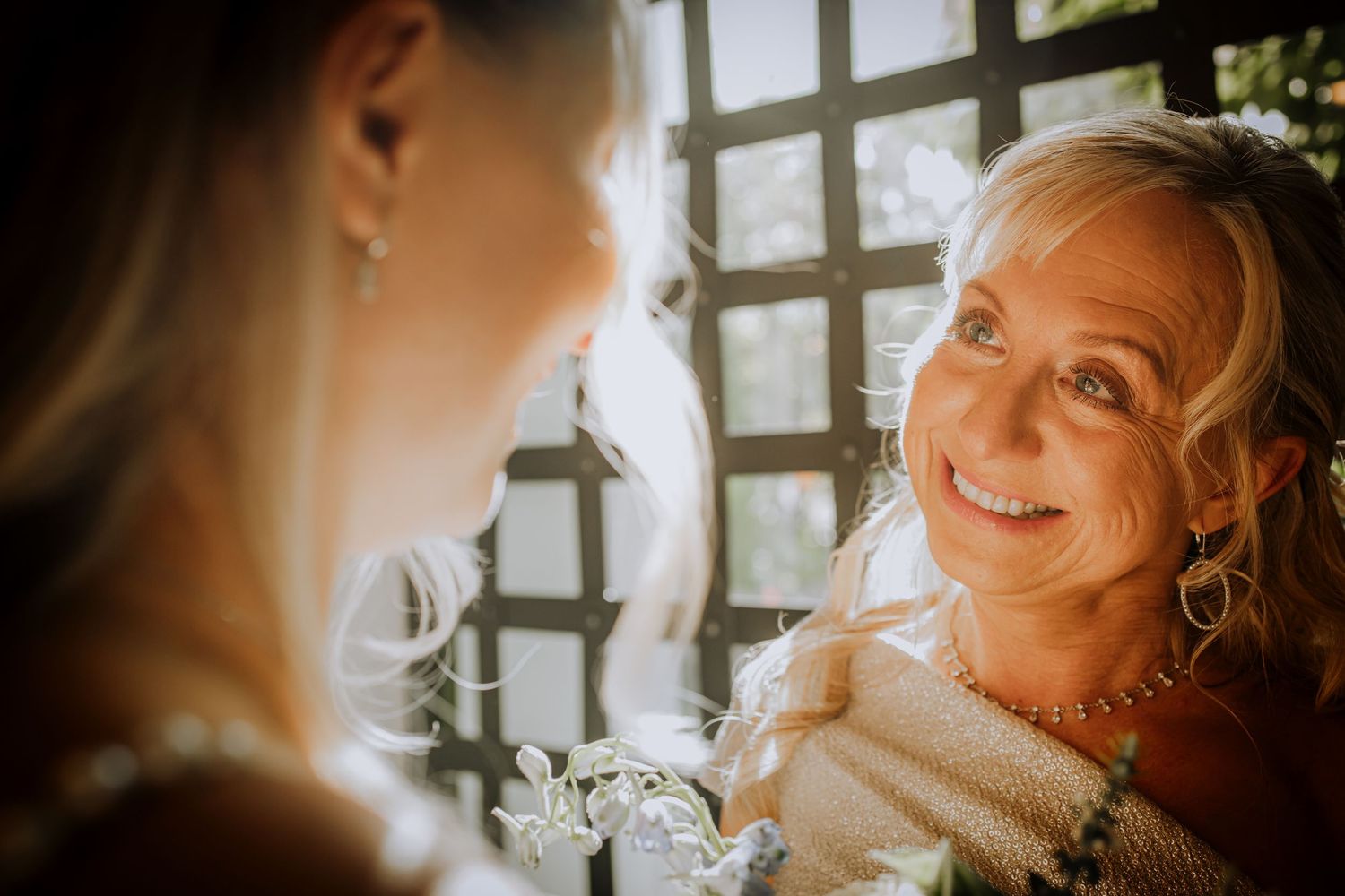 Warm-toned interior wedding photography shots with natural window lighting.