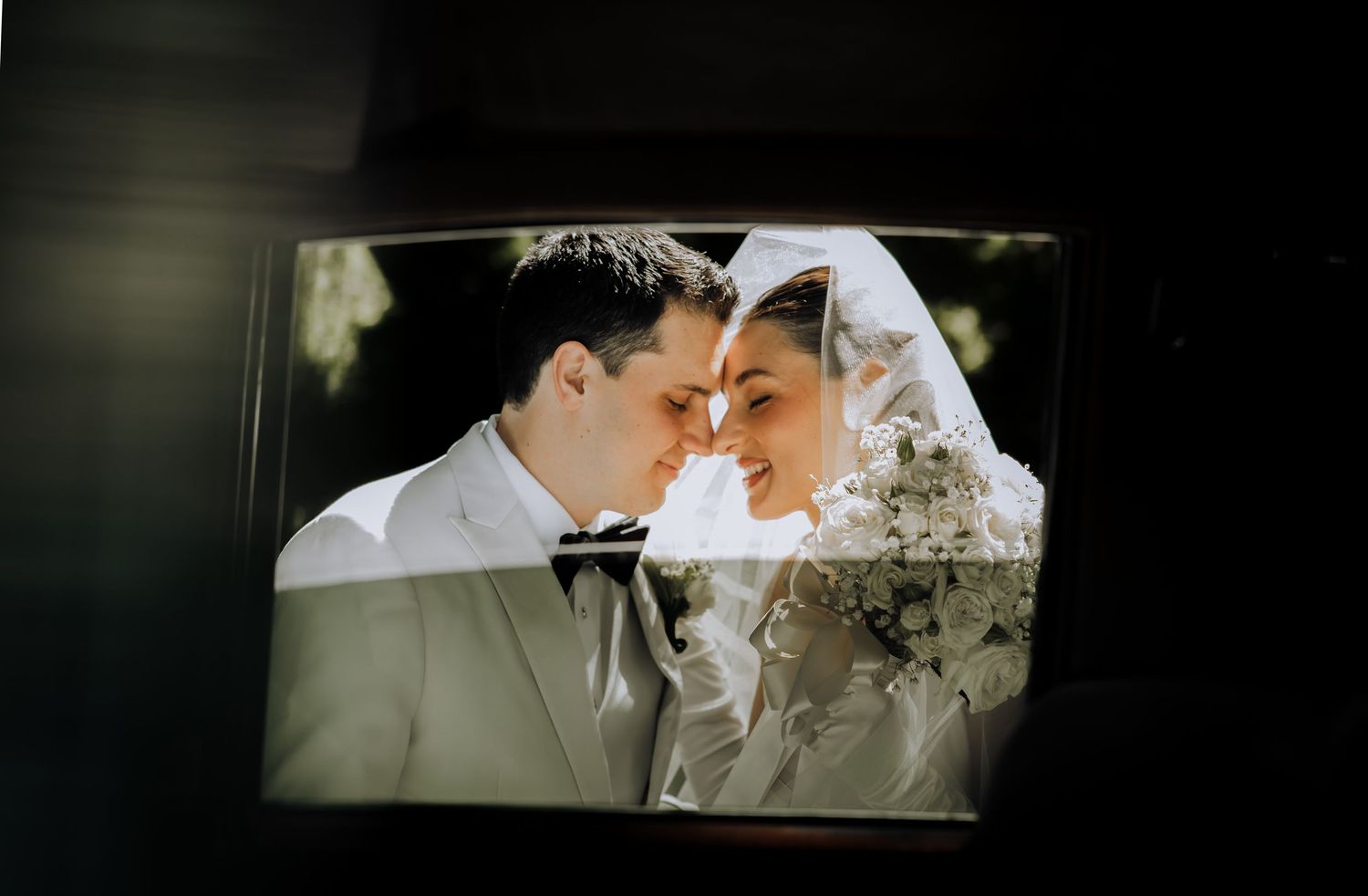 A romantic collage of black and white wedding photos showing intimate moments between newlyweds.Editorial and Cinematic Wedding photos