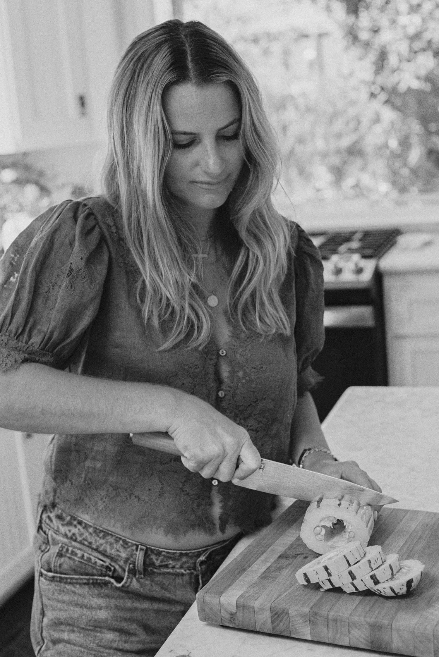 A series of black and white photos showing someone using woodworking tools to carve and shape a wooden piece.