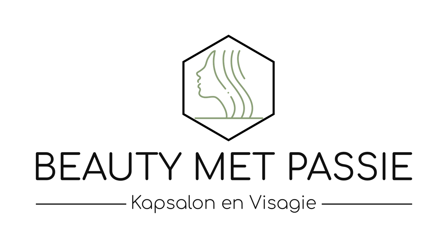 Minimalist hexagonal logo designs for beauty and salon businesses.