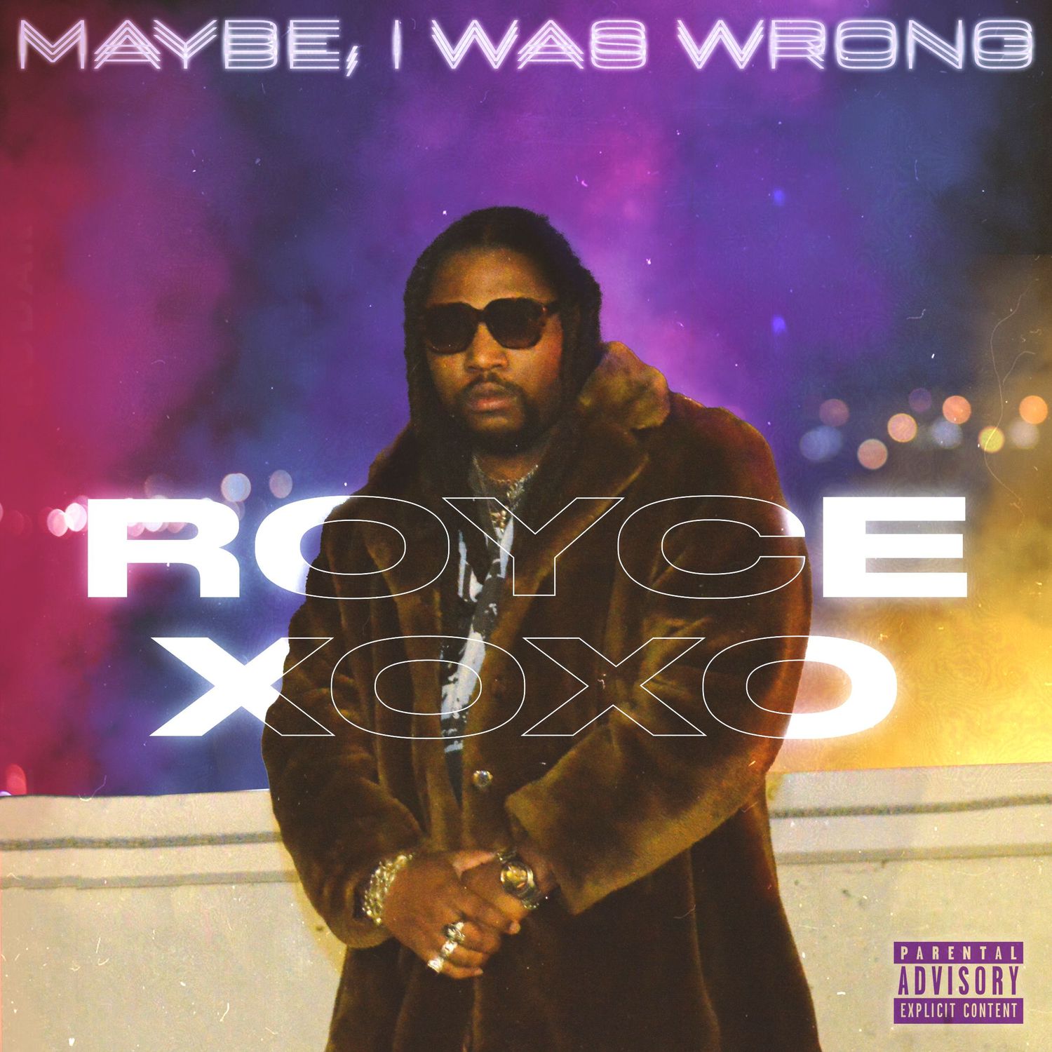 Album artwork with purple gradient and 'MAYBE I WAS WRONG' text.