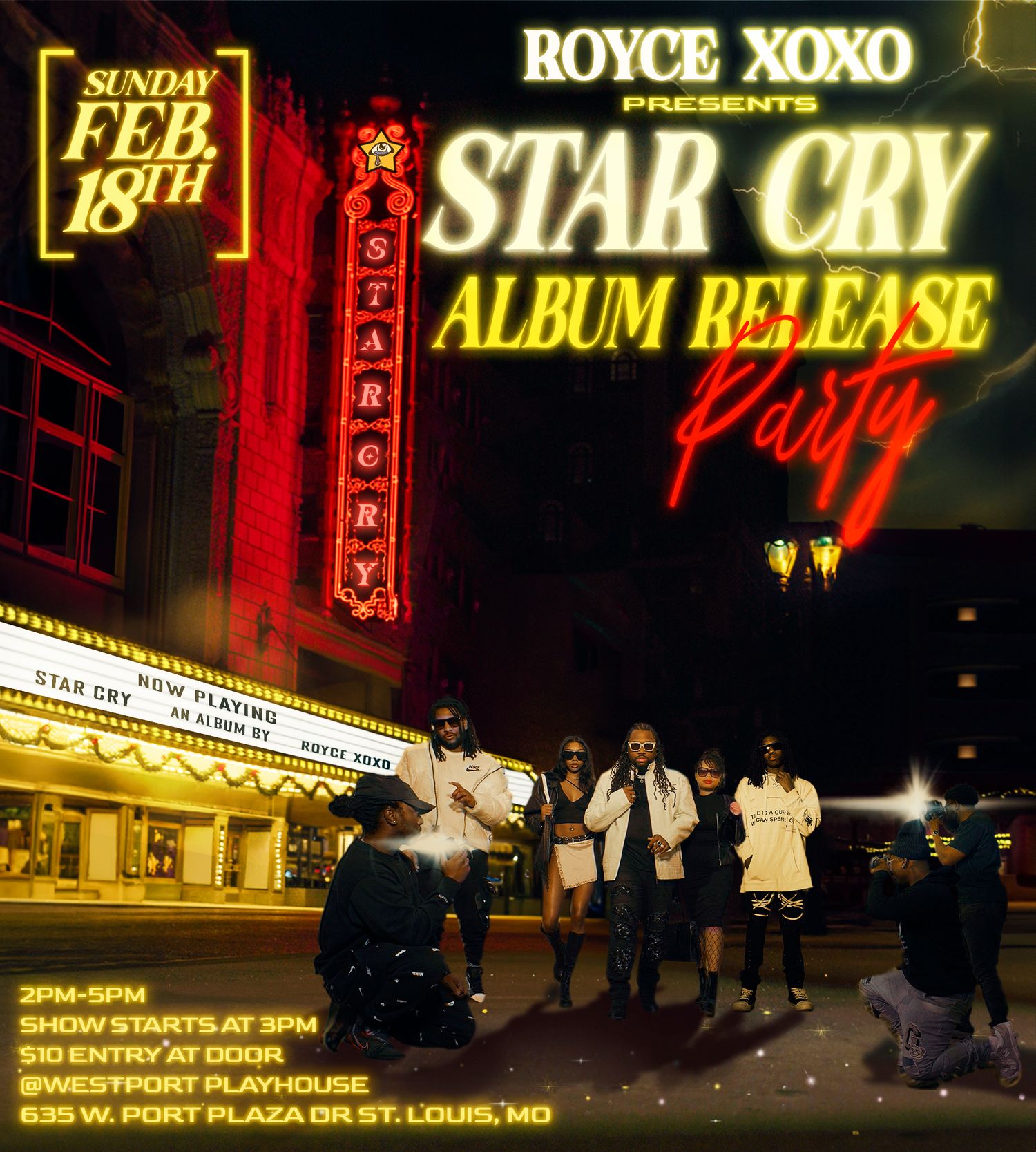Collection of vintage-style concert posters featuring Star City and album release events.