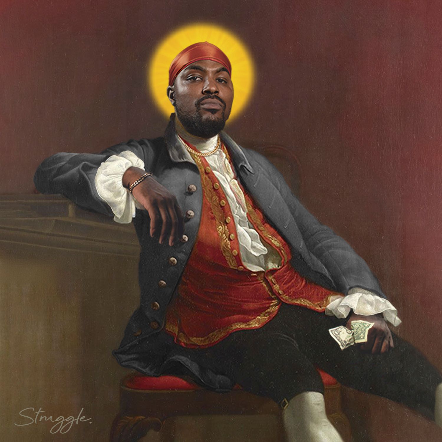 Classical style portraits with dramatic lighting and period costume elements.
