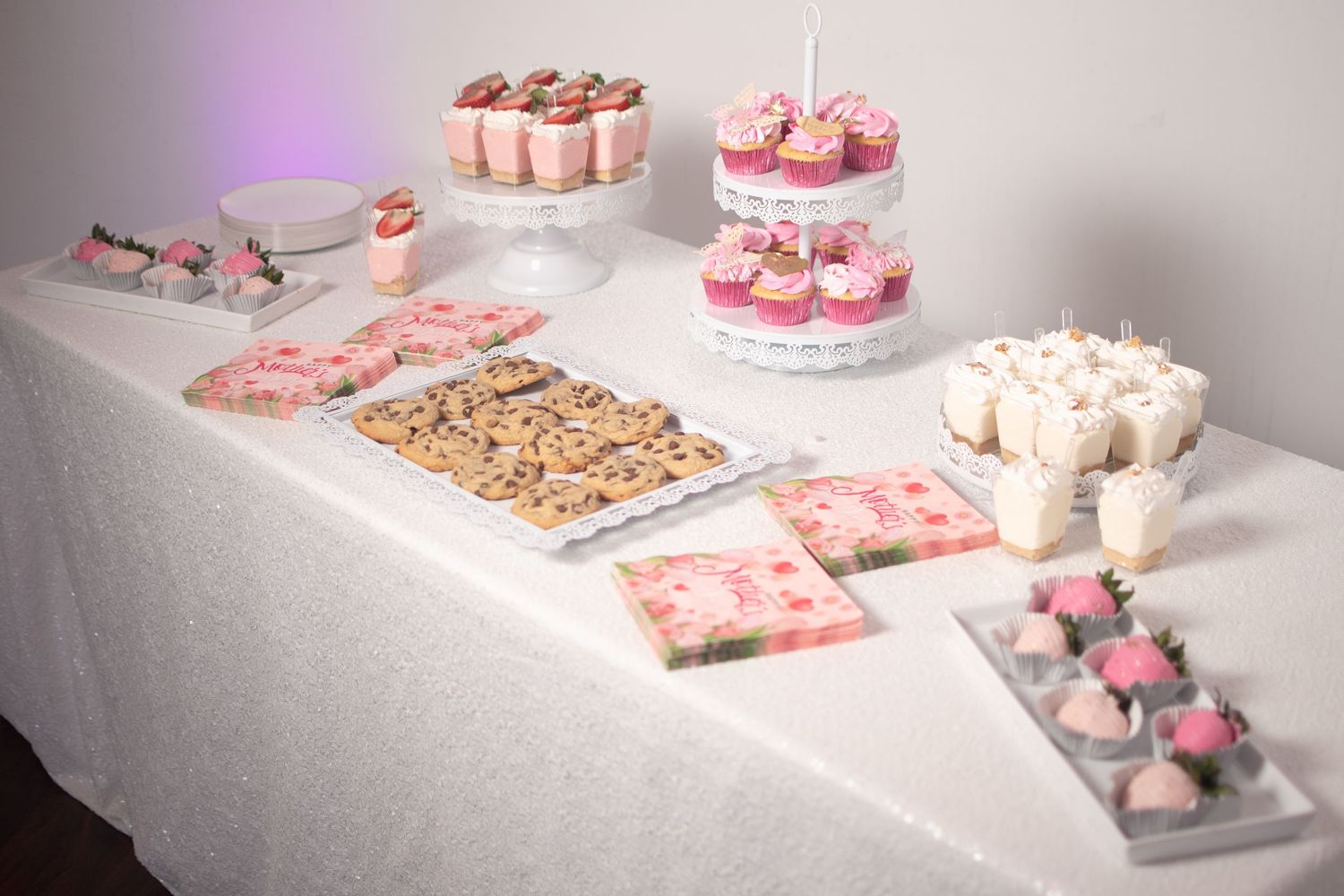 table of desserts