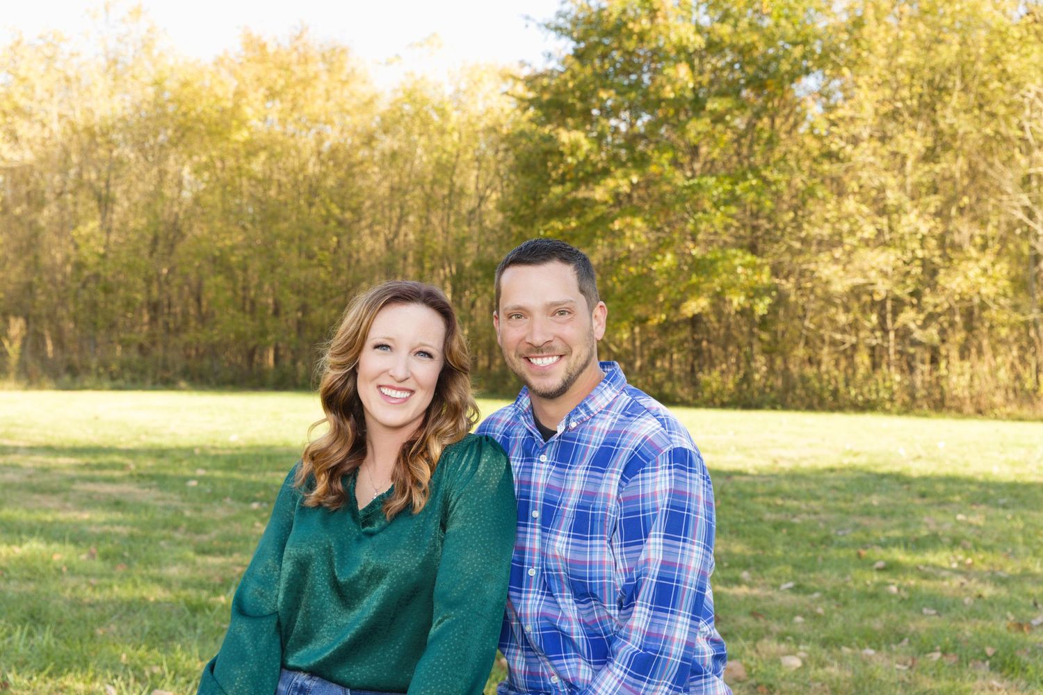 Couple's portrait in Wentzville field by MJoy Photos