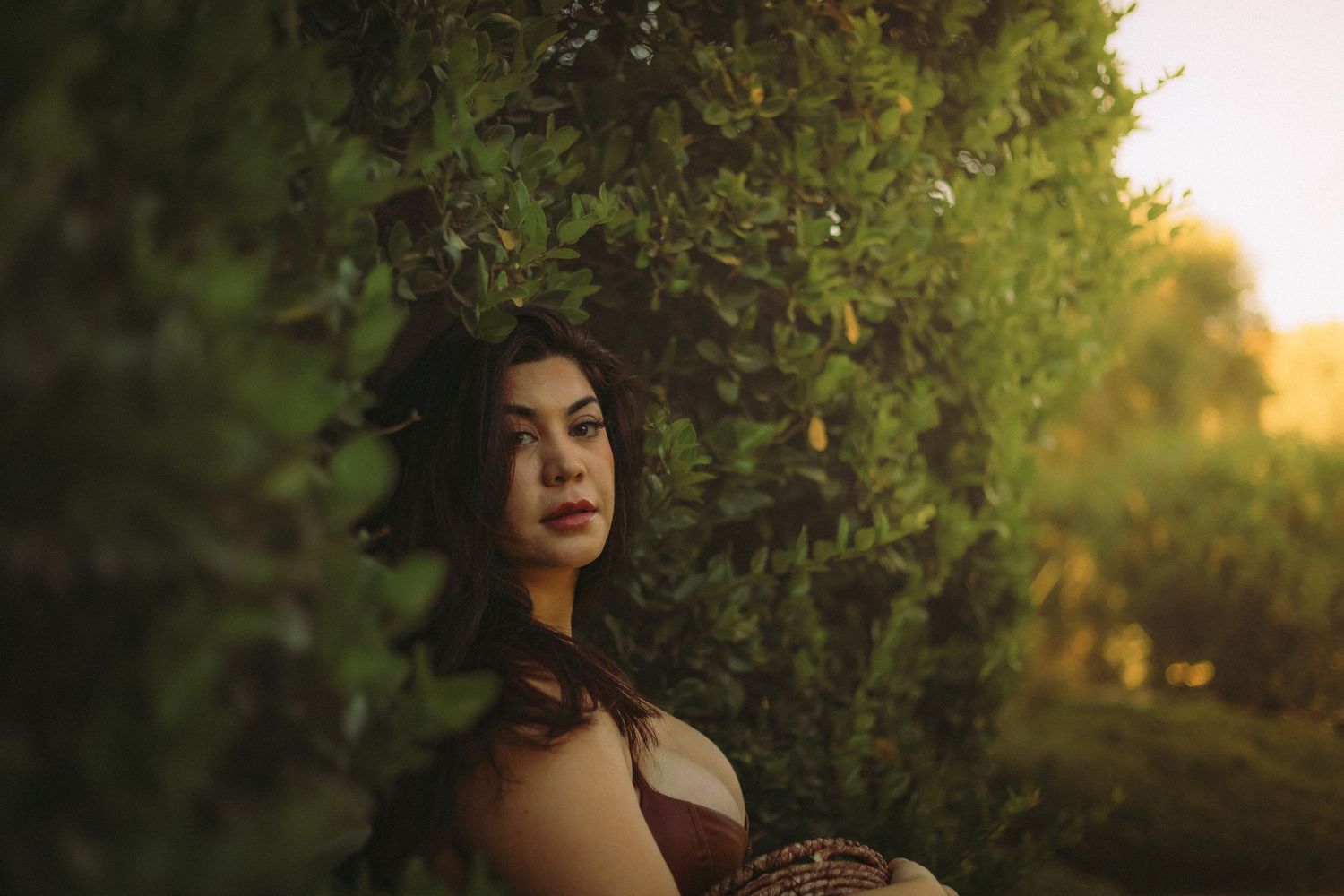 Fall photoshoot at an apple orchard in Southern California.