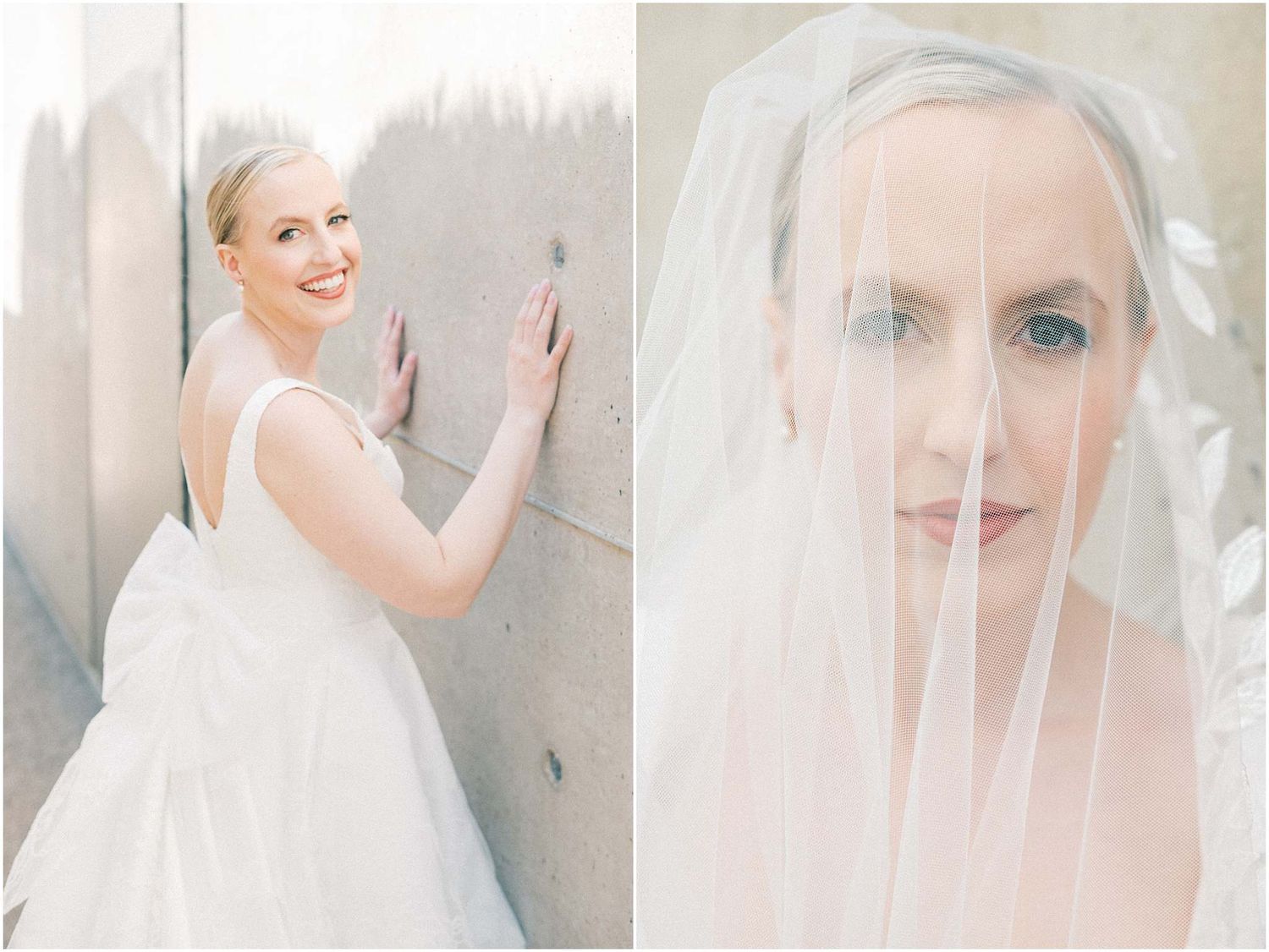 Elegant white bridal veil with delicate lace details flows gracefully in natural light.