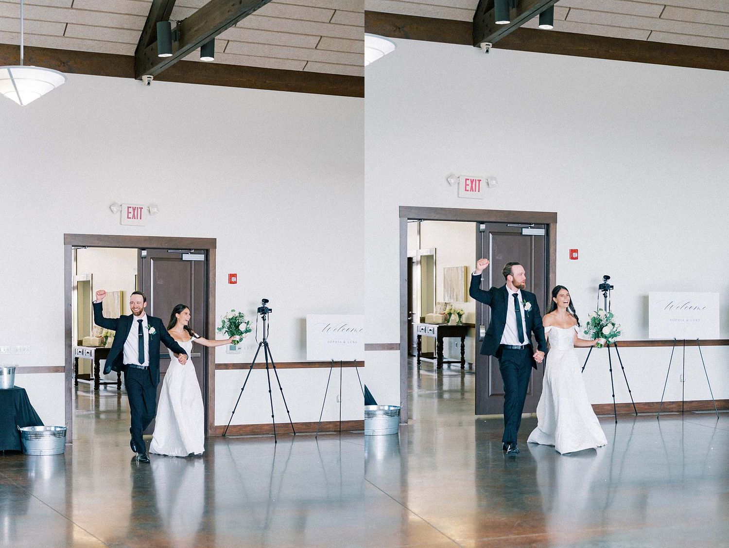 Modern reception hall setup with dance floor and elegant event space layout.