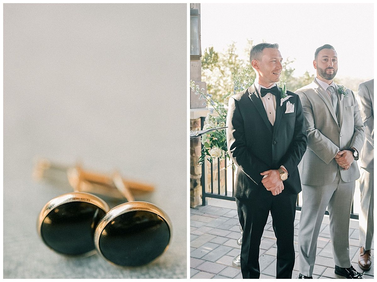 Wedding detail shots including rings, formal portraits, and candid moments.