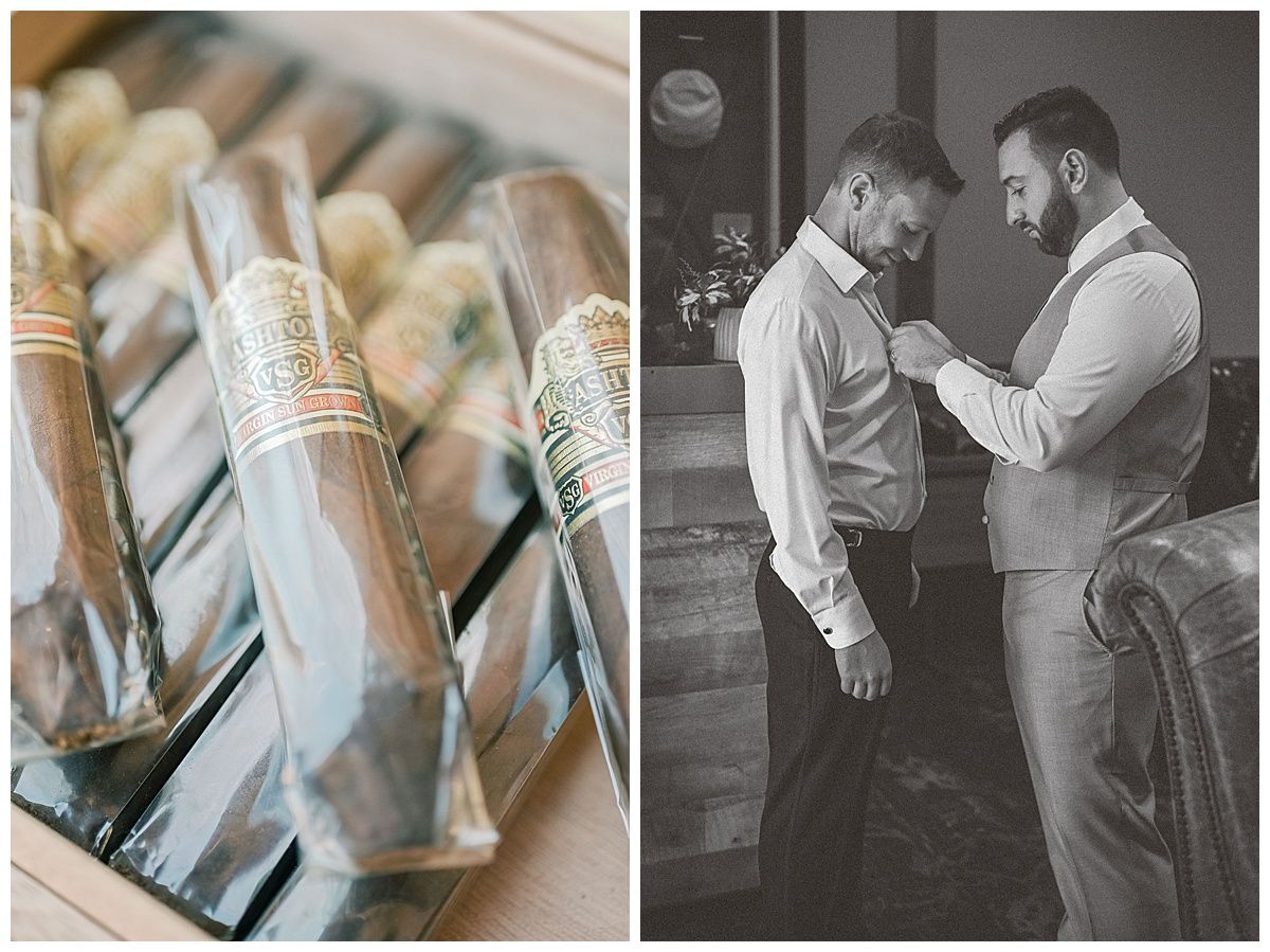 Black and white wedding photography showing intimate moments during a celebration.