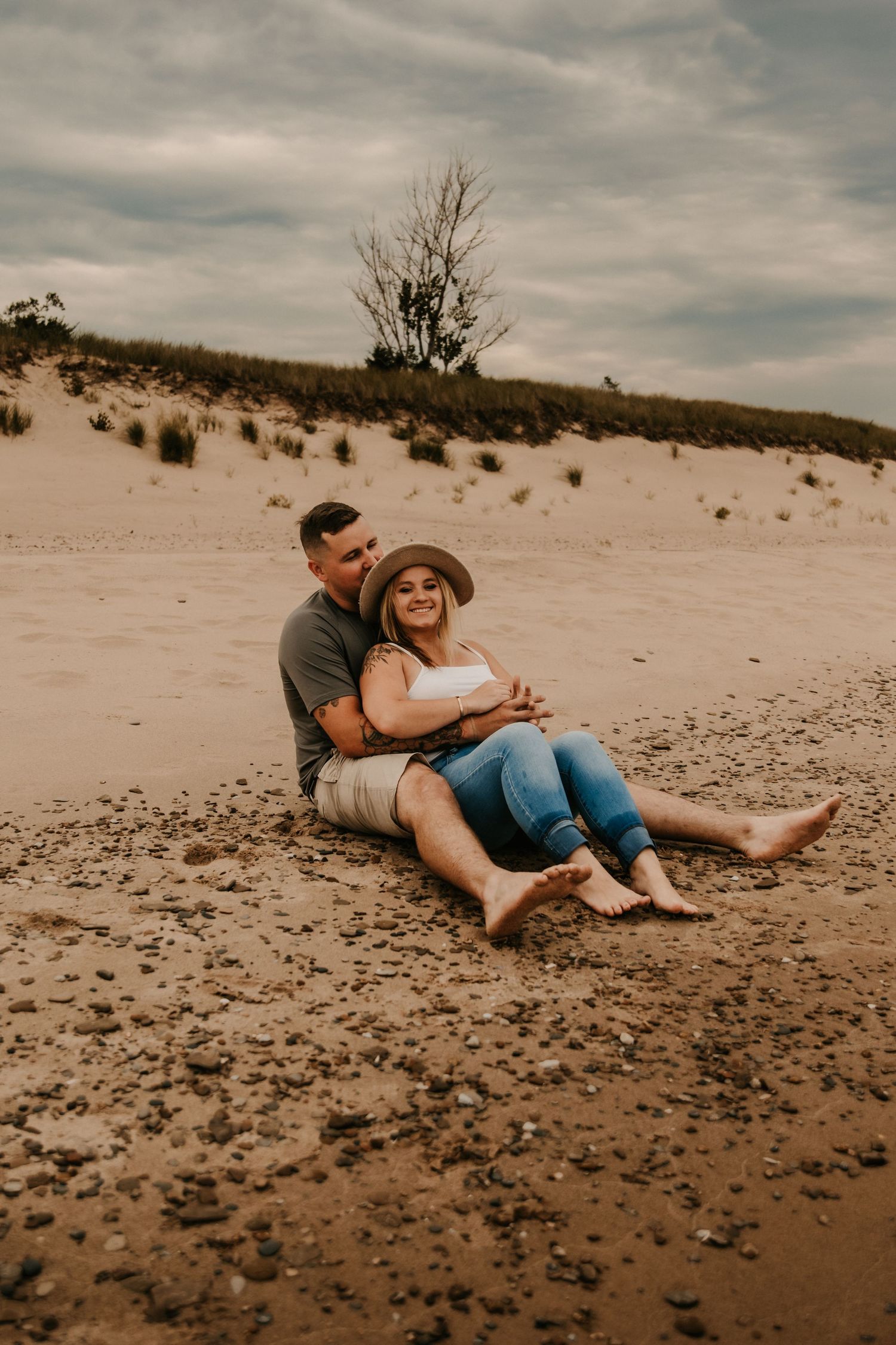A couples session at Indiana Dunes National Park, West Beach in Gary, Indiana