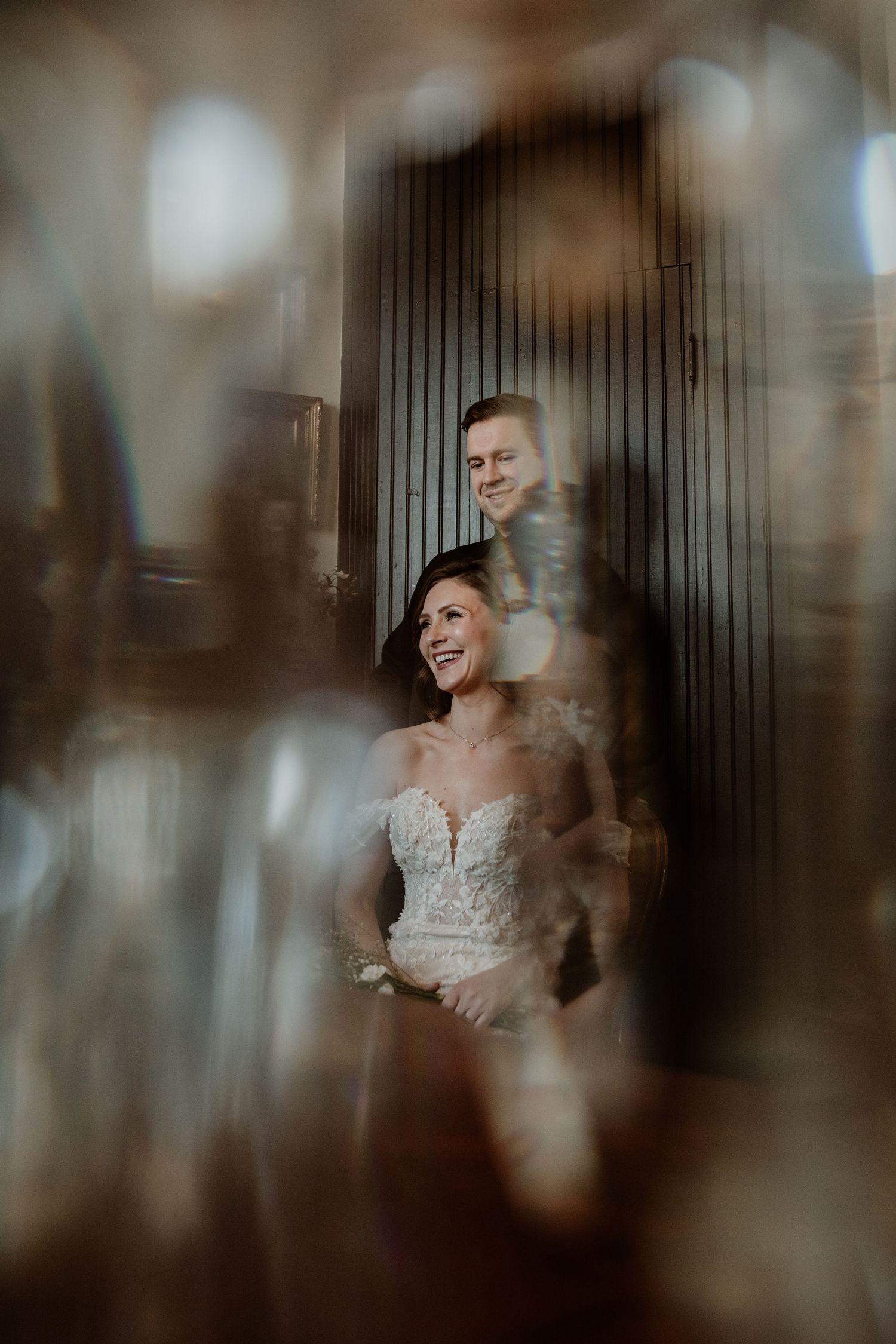 A wedding couple at Interlude at Etropal in La Porte, Indiana