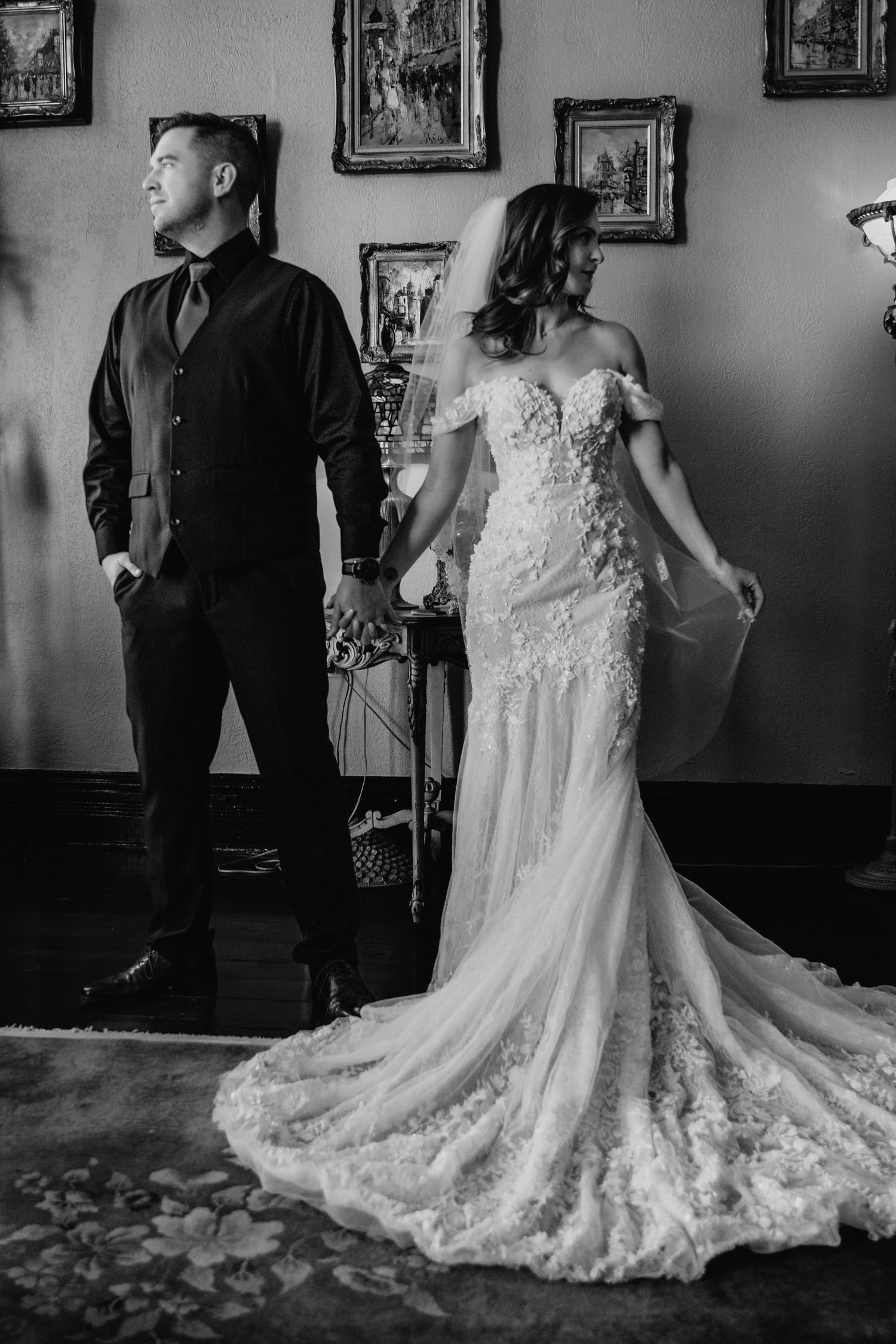A wedding couple at Interlude at Etropal in La Porte, Indiana
