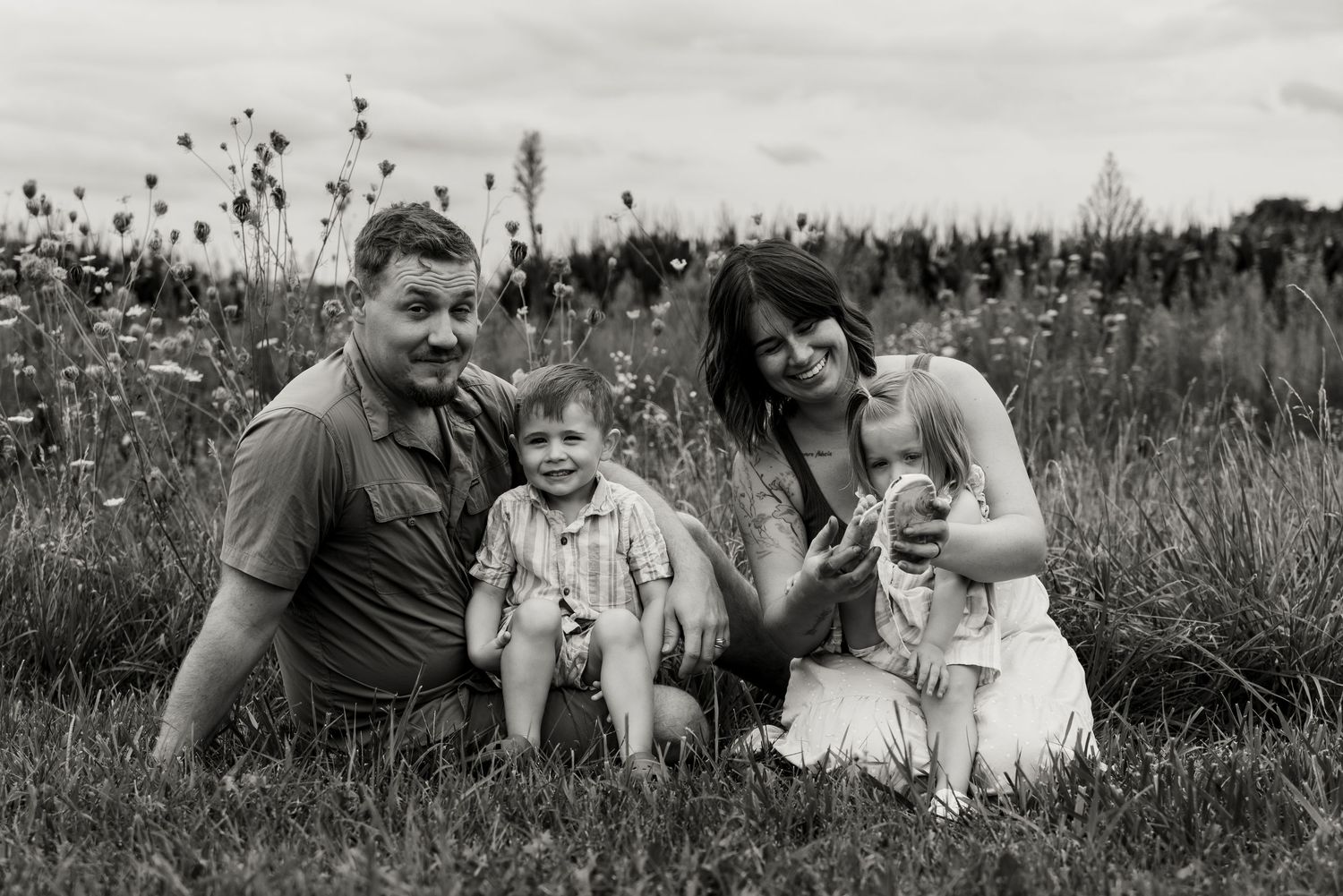 A family session in Twelve Mile, Indiana