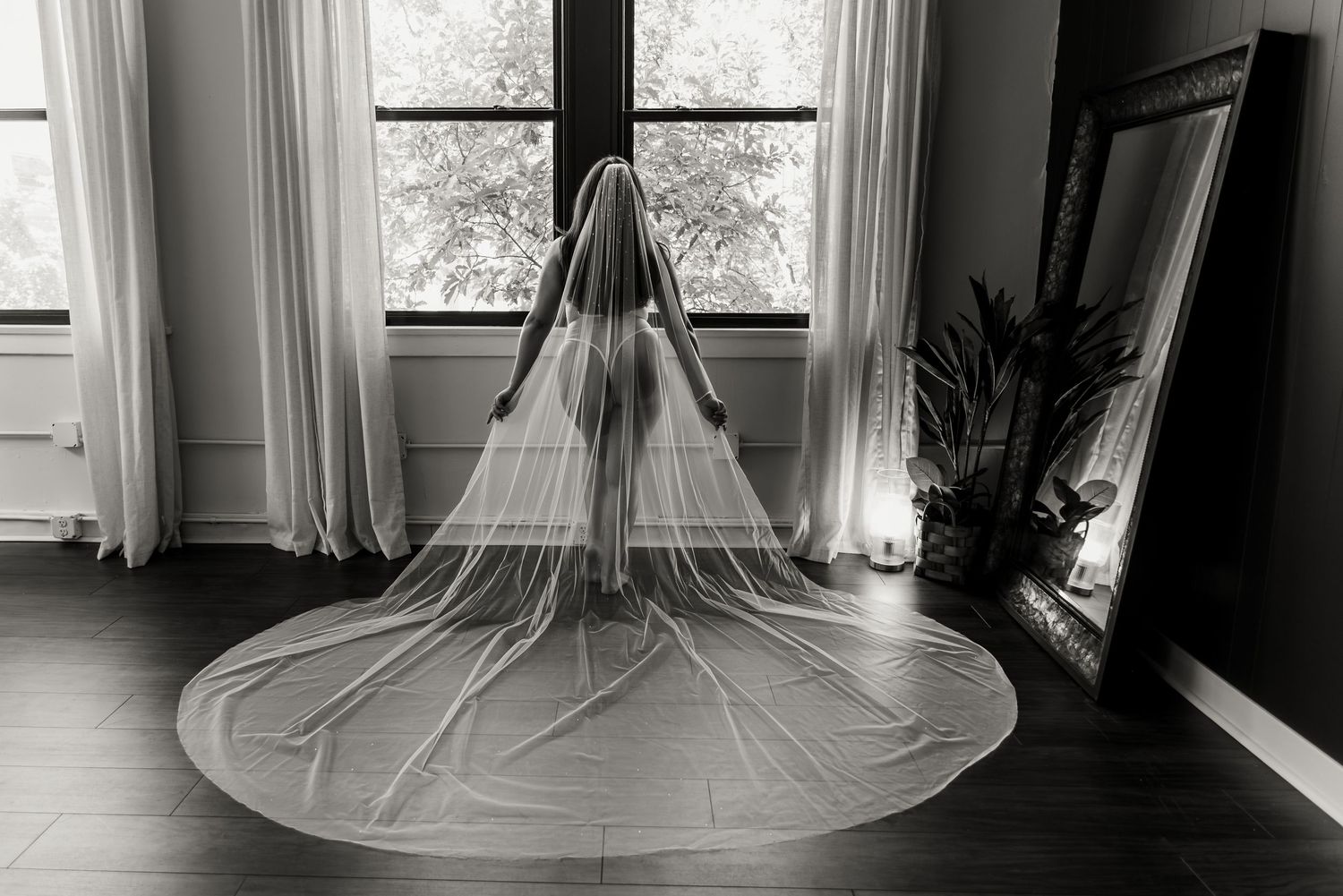 A bridal boudoir session in Valparaiso, Indiana