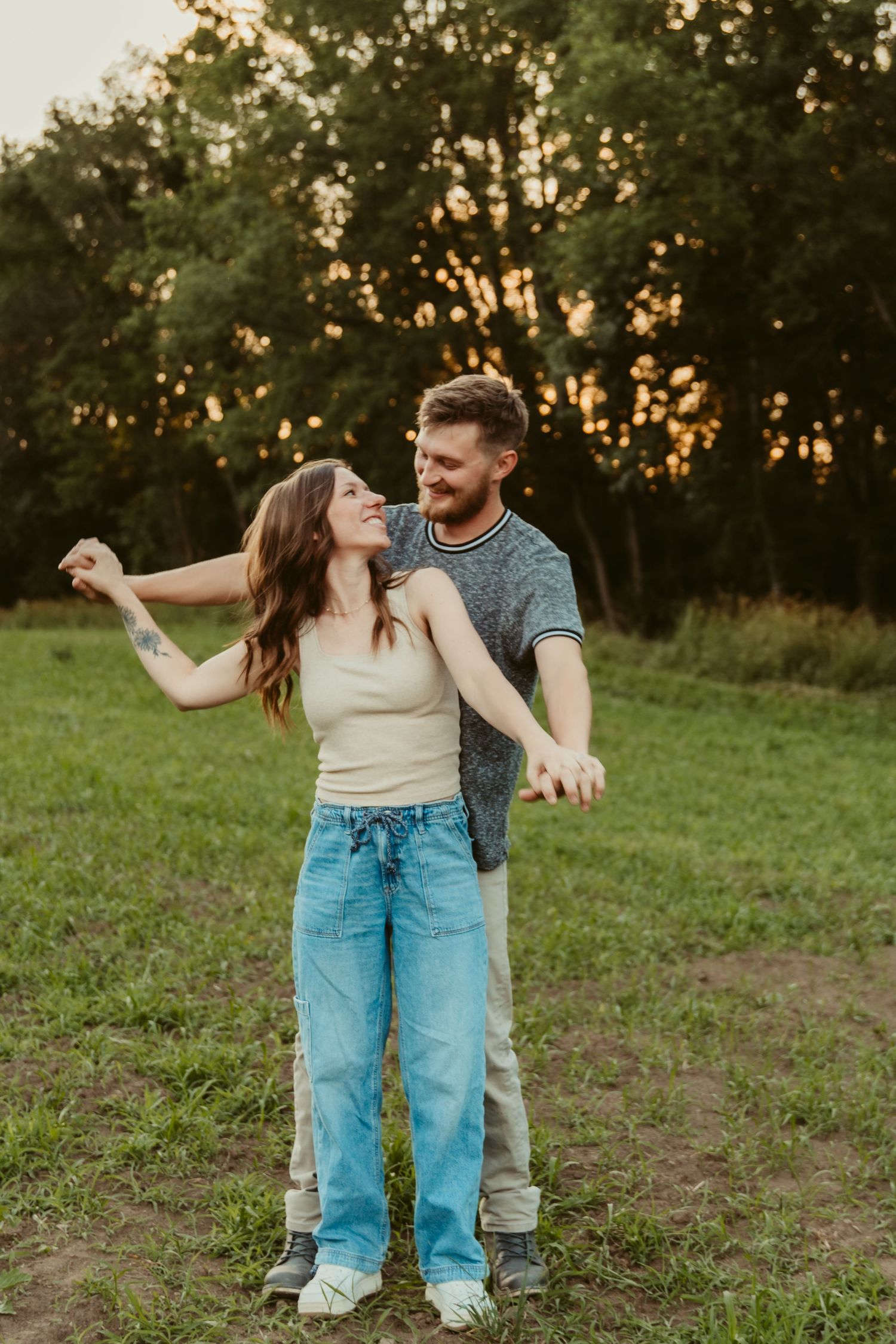 A couples session at Buckley Homestead County Park in Lowell, Indiana