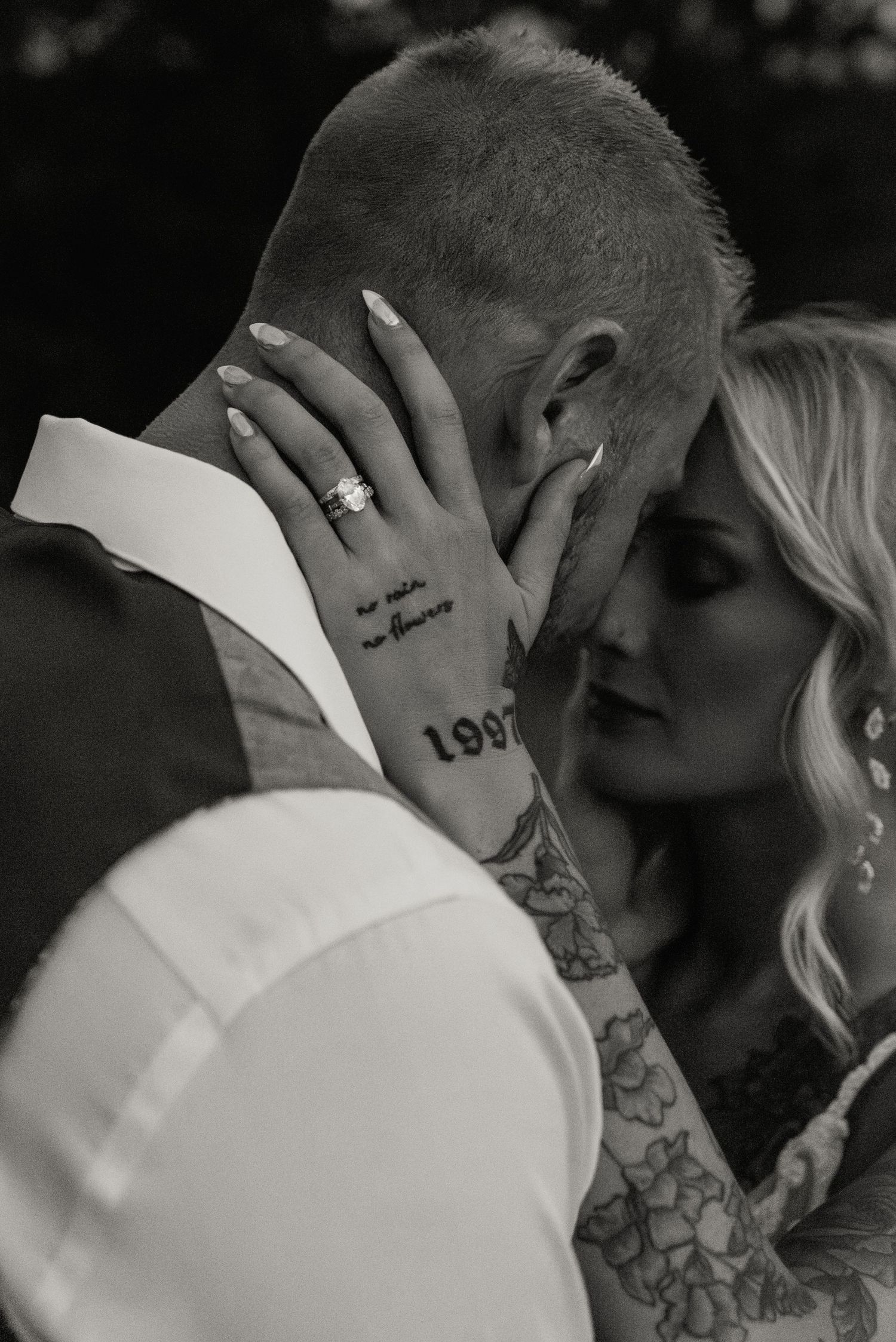 A wedding couple at their wedding in Sedona, Arizona