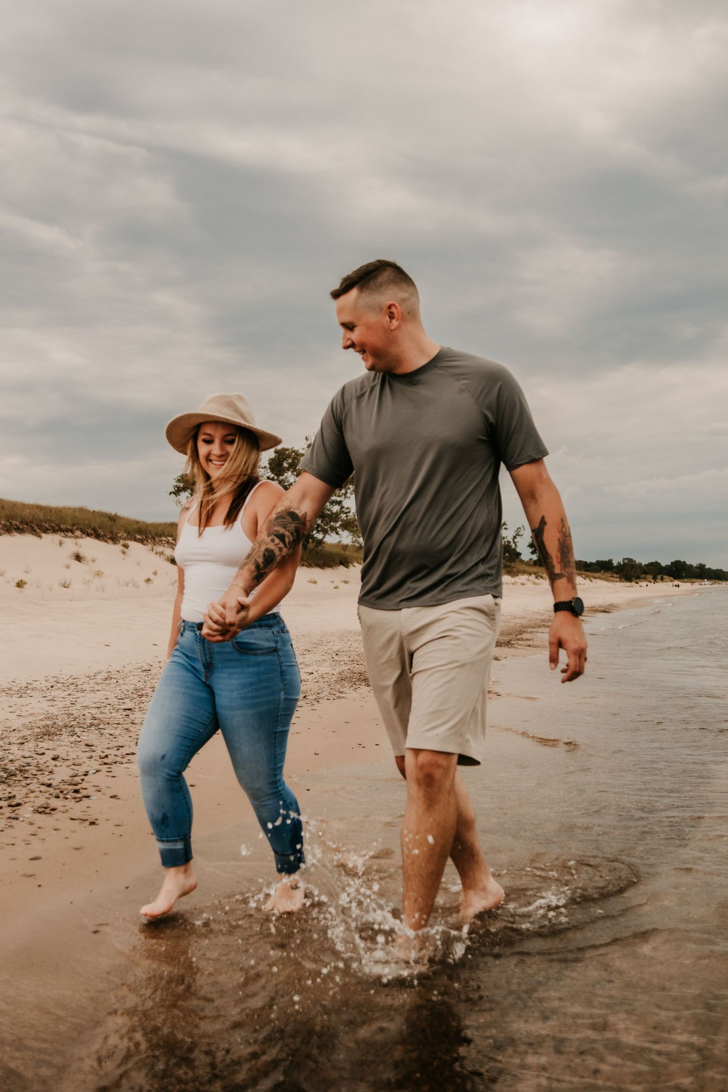 A couples session at Indiana Dunes National Park, West Beach in Gary, Indiana