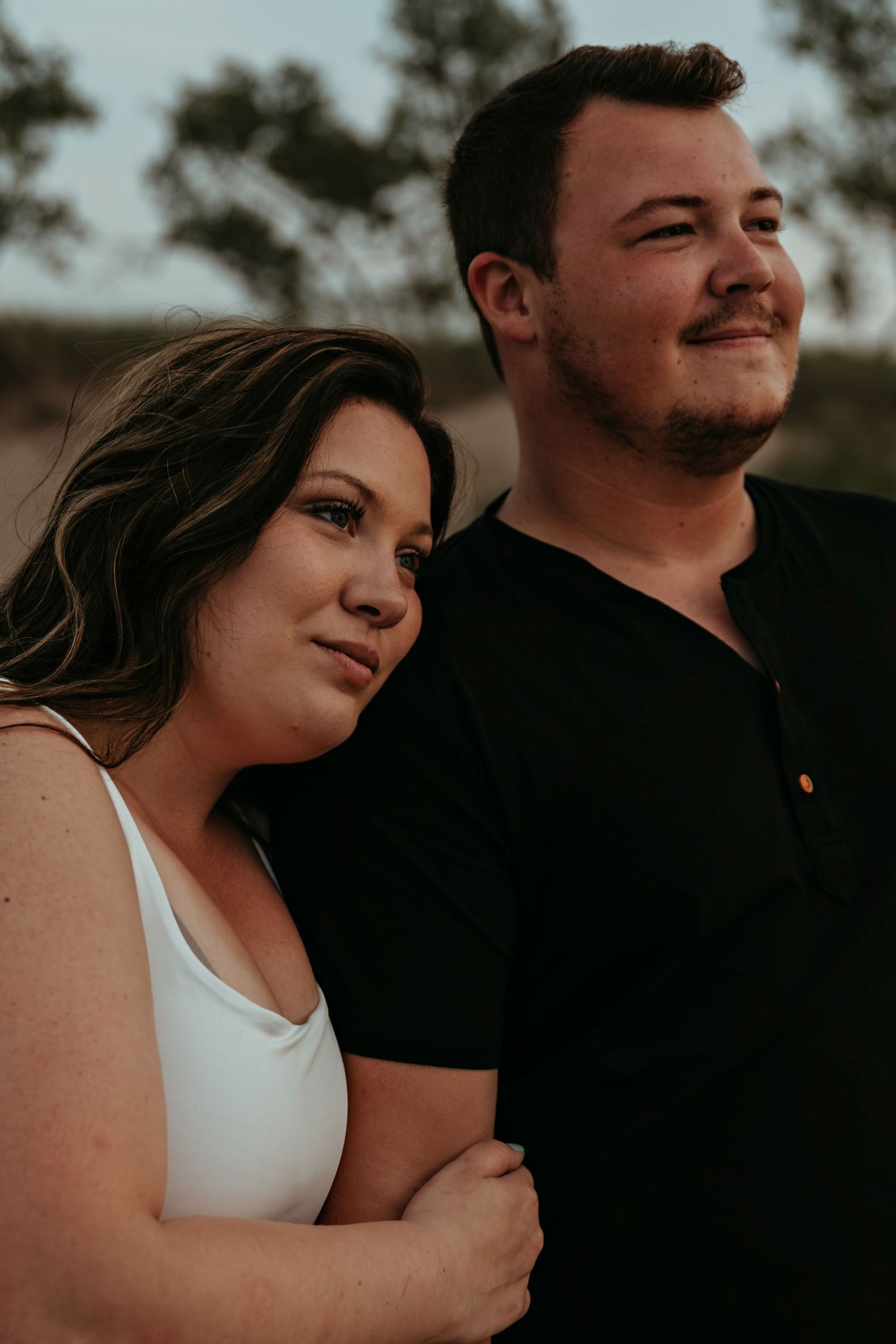 Couple at Indiana Dunes National Park, West Beach in Gary, Indiana