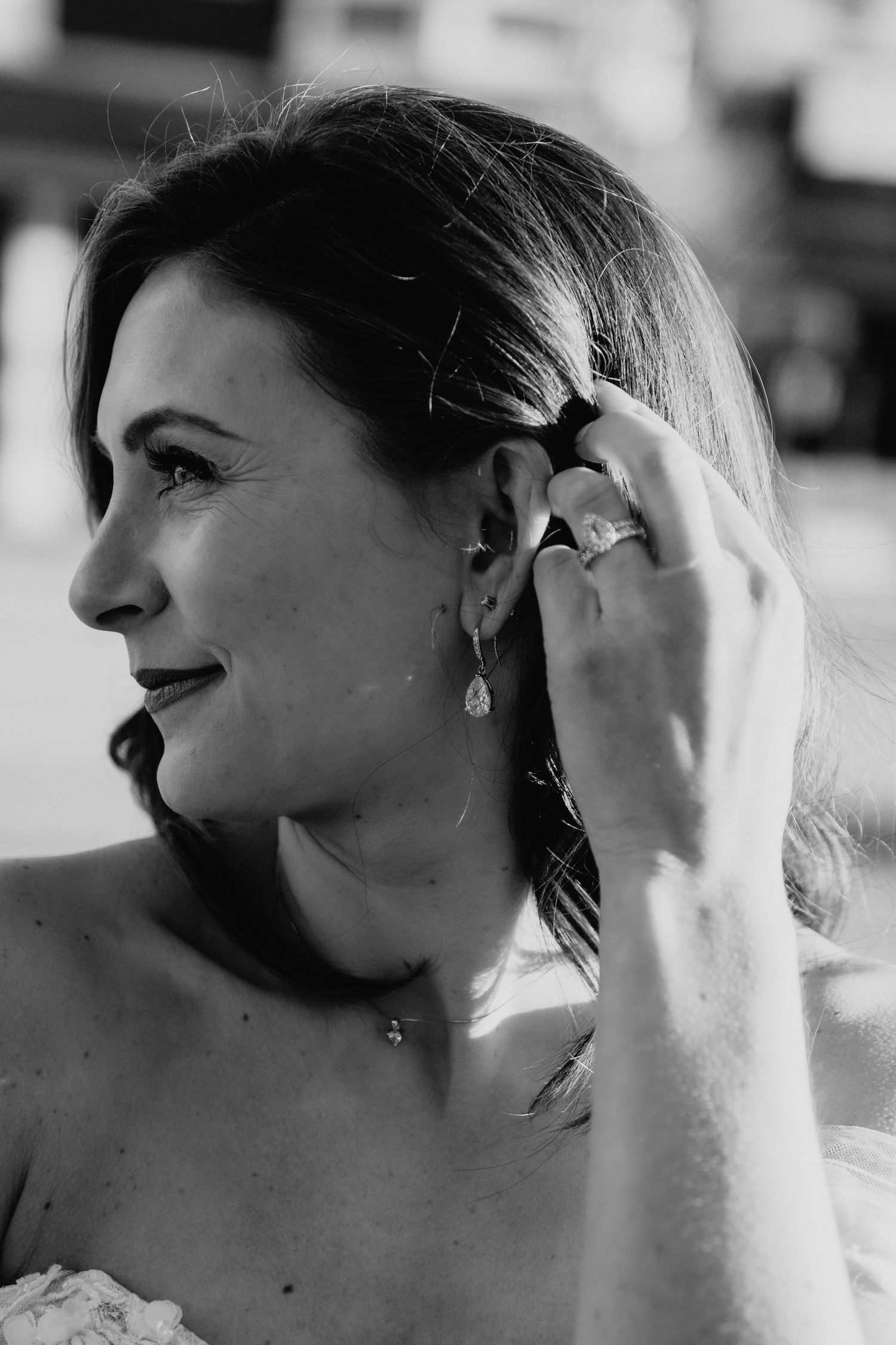 A bride at La Porte County Courthouse, Indiana