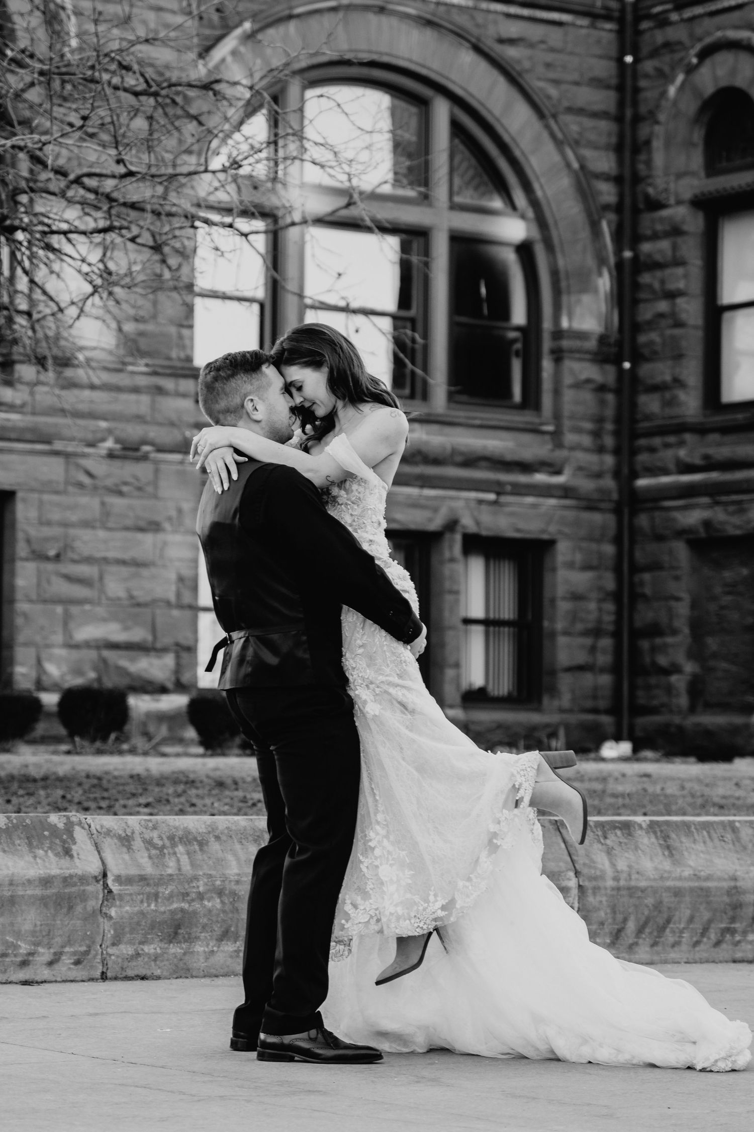 A wedding at La Porte County Courthouse, Indiana