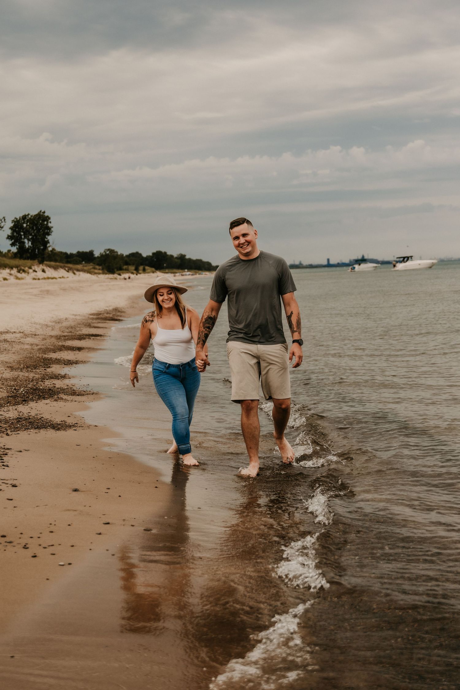 A couples session at Indiana Dunes National Park, West Beach in Gary, Indiana