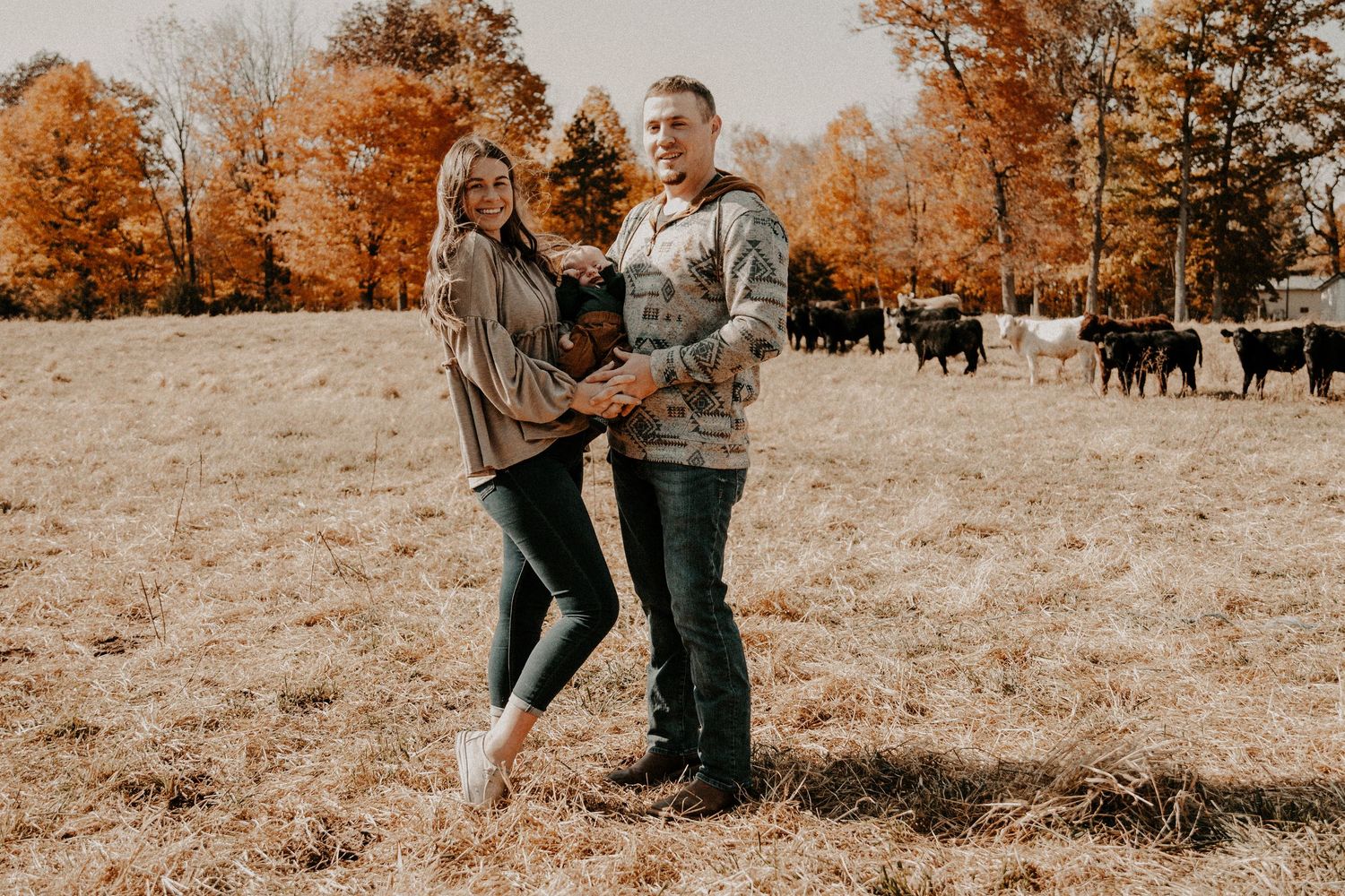 A family session in Twelve Mile, Indiana