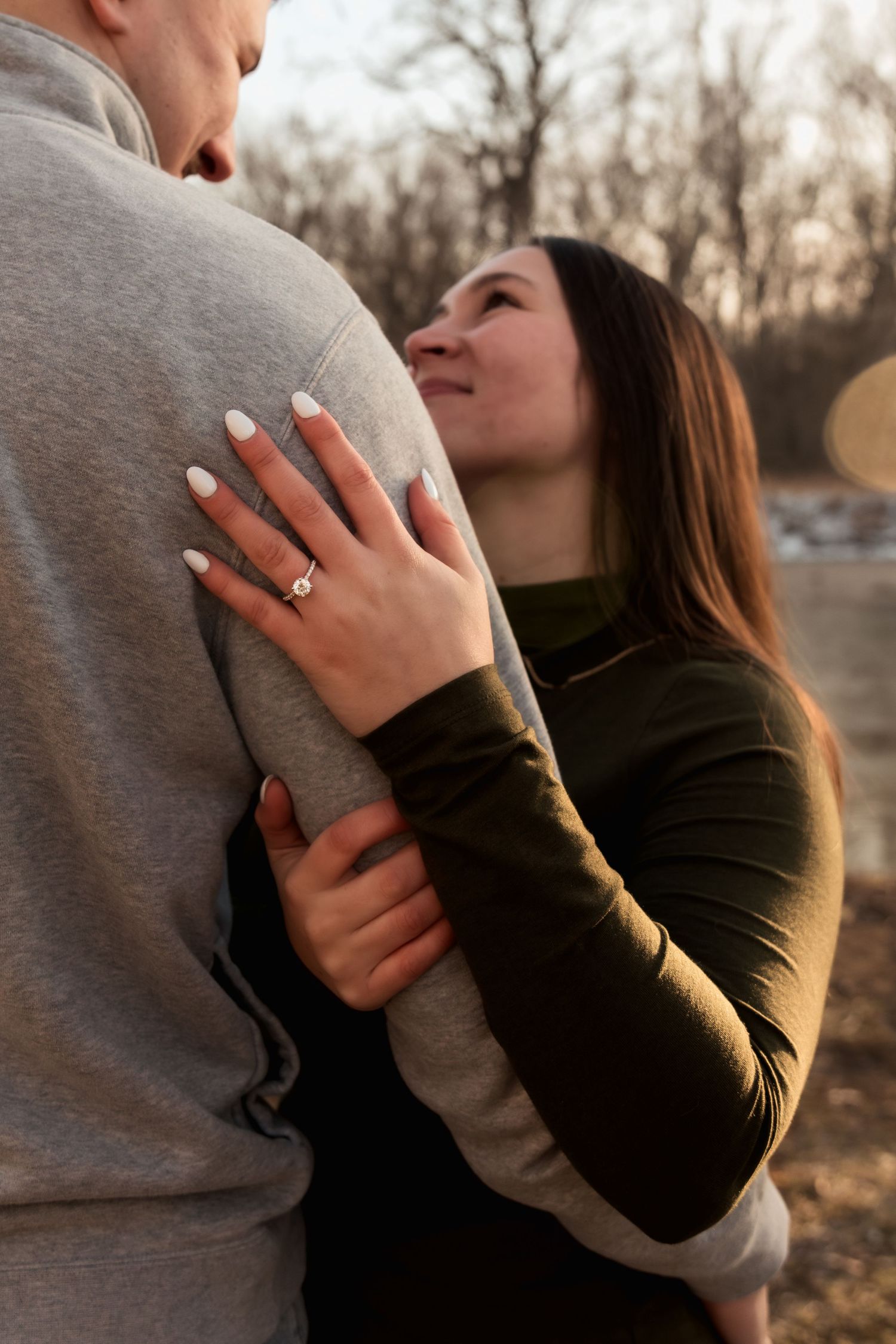 Engagement session at Wildcat Creek Park in Lafayette, Indiana