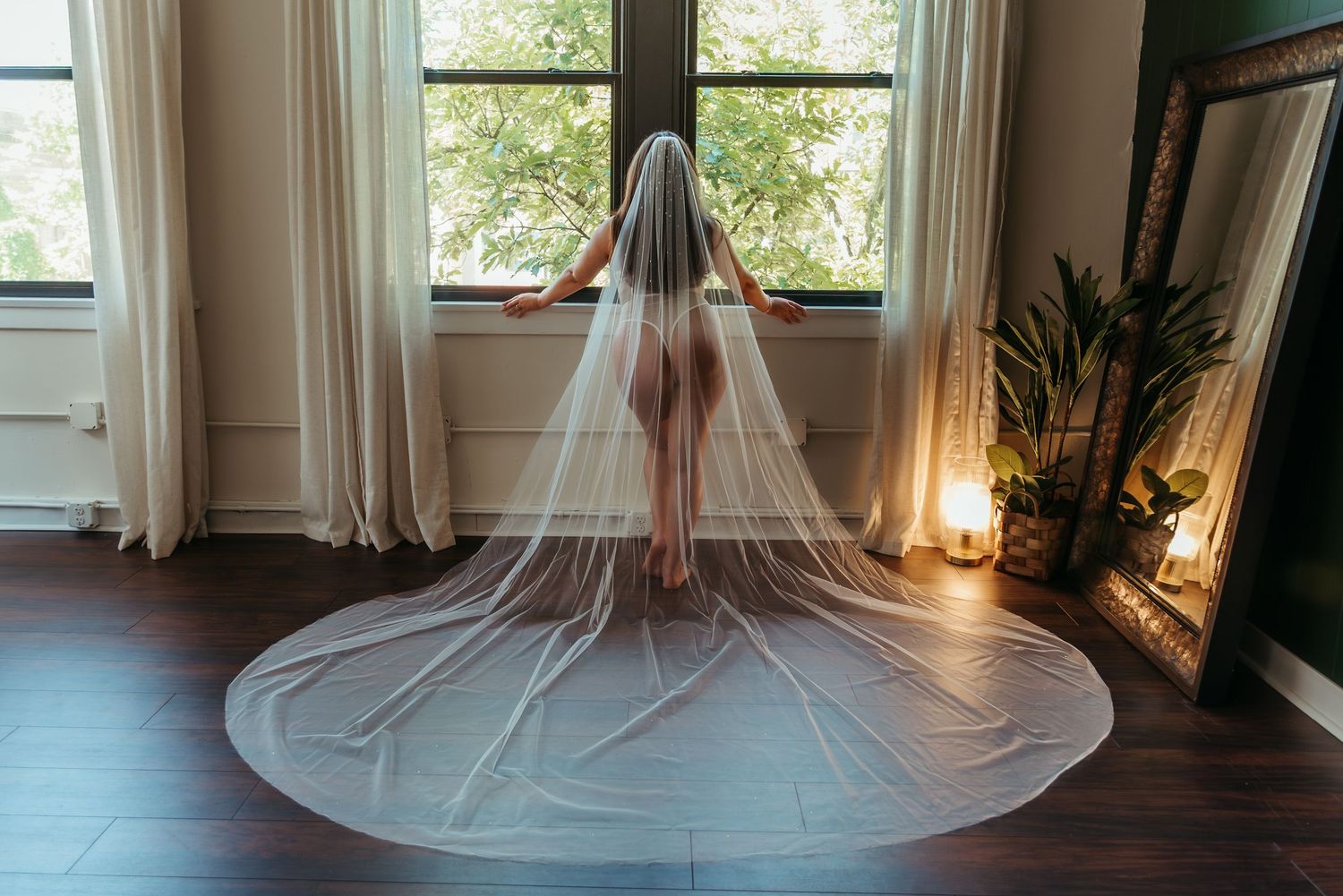 A bridal boudoir session in Valparaiso, Indiana