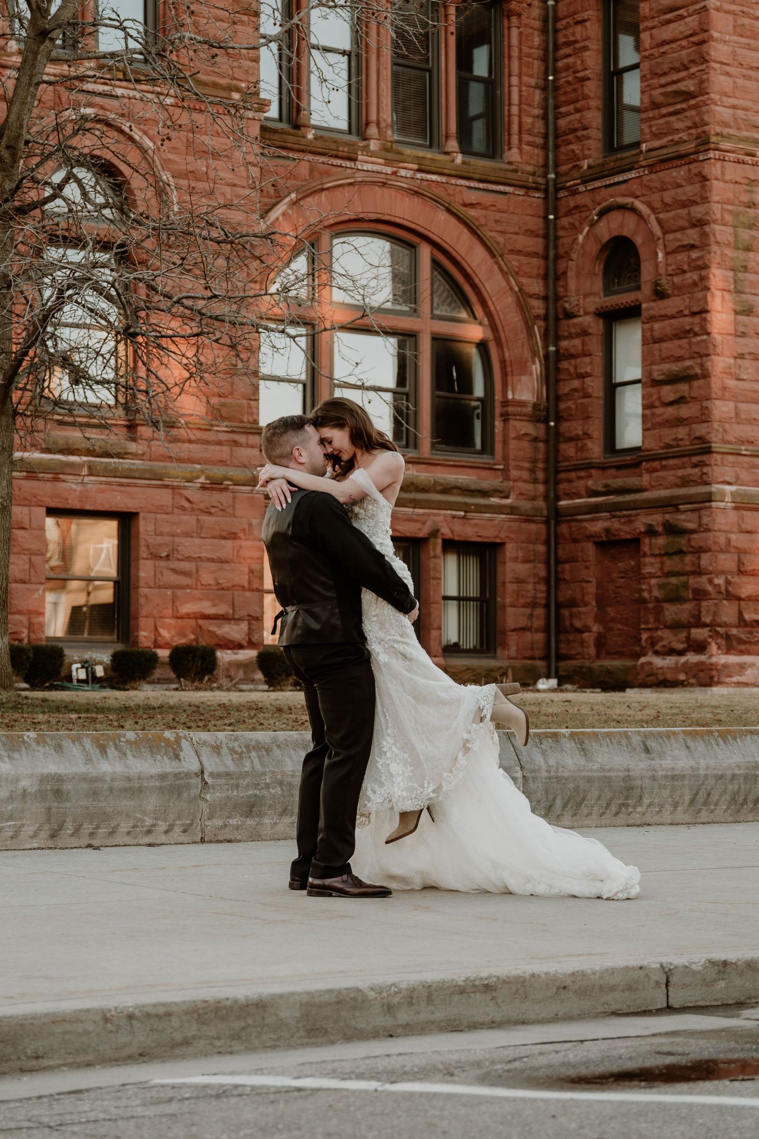 A wedding at La Porte County Courthouse, Indiana