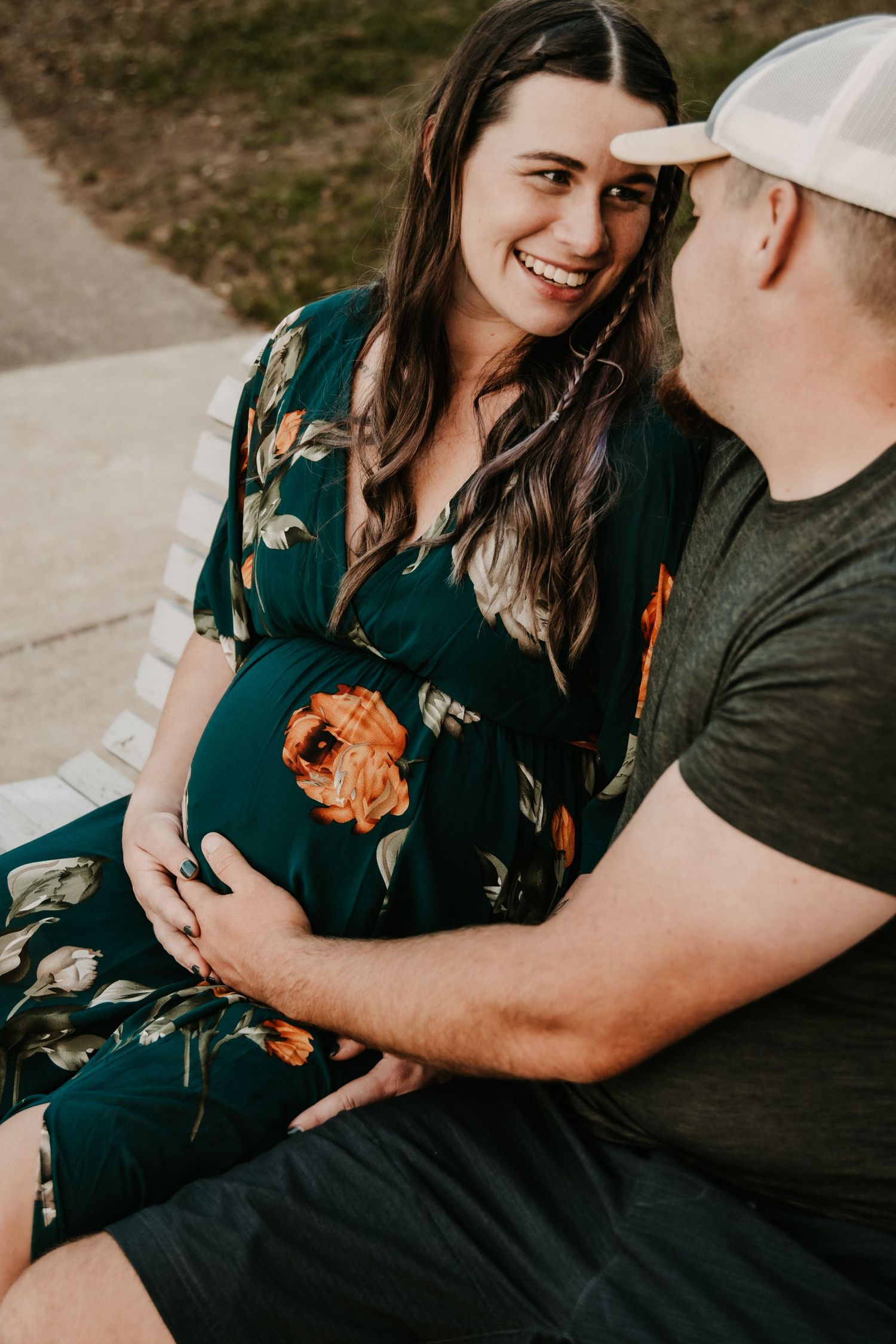 A maternity session at Fairfield Lakes Park in Lafayette, Indiana